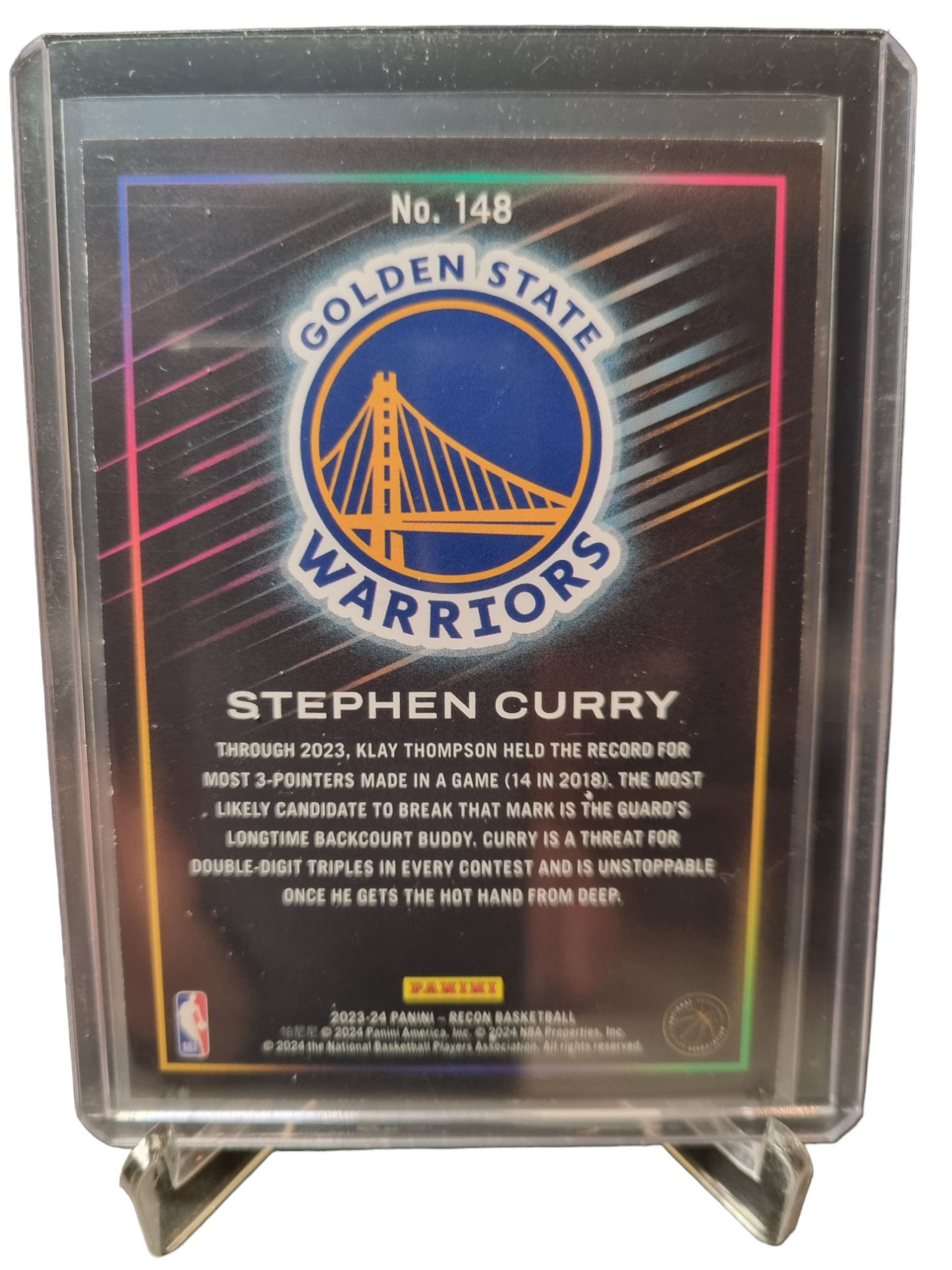 2023-24 Panini Recon #148 Stephen Curry Purple Holo 07/75