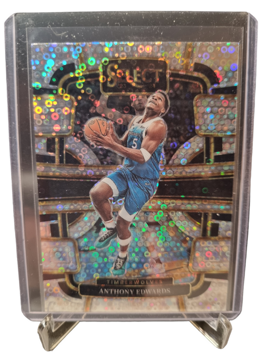 2023-24 Panini Select #37 Anthony Edwards Concourse Disco Prizm