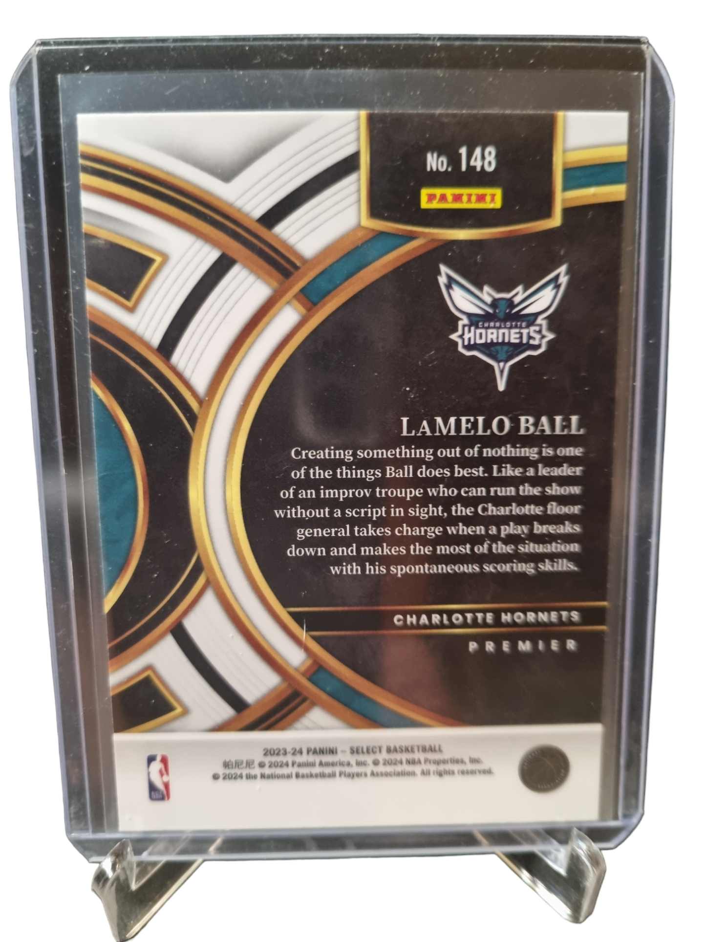 2023-24 Panini Select #148 Lamelo Ball Blue Premier Level