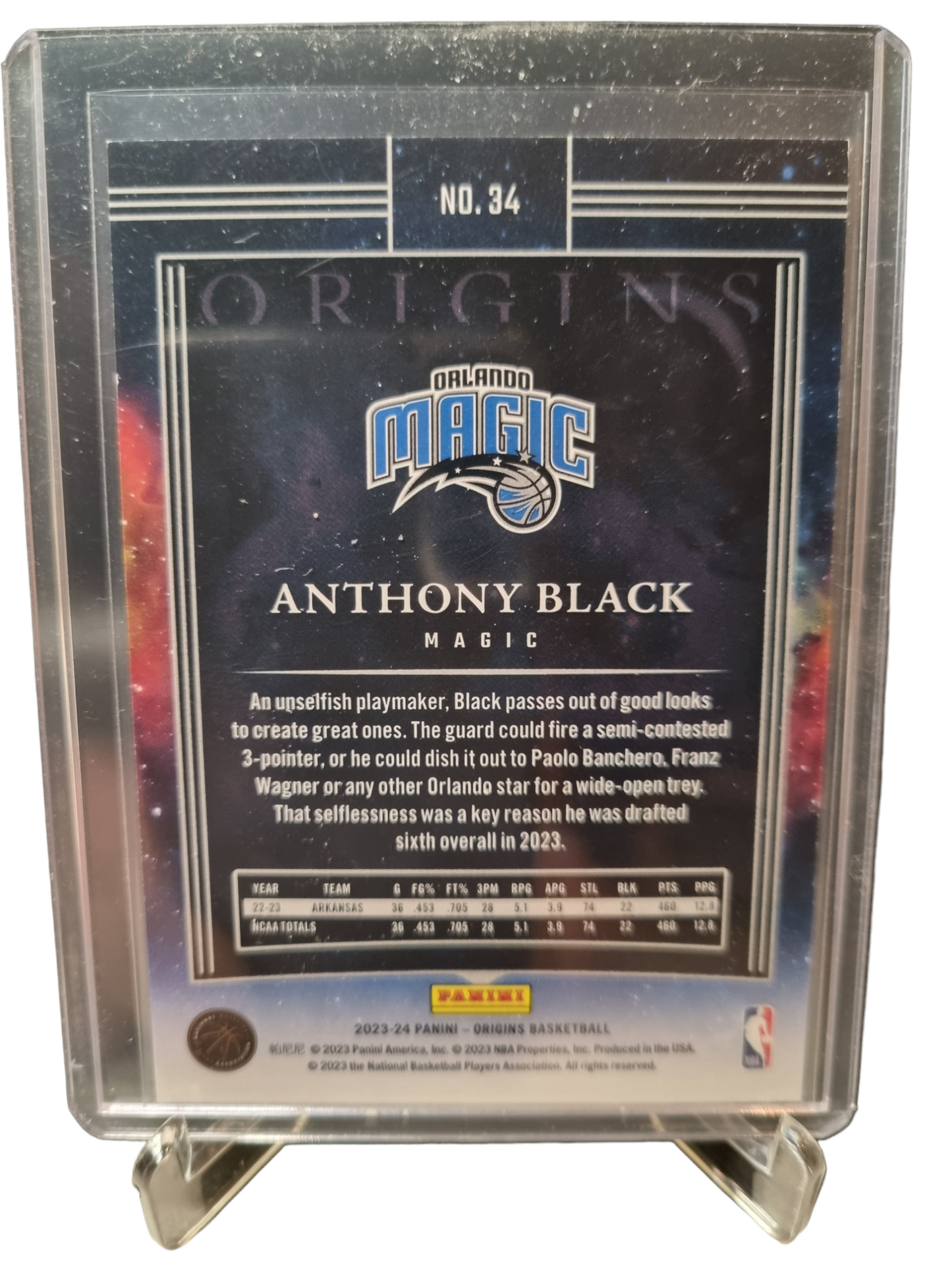 2023-24 Panini Origins #113 Anthony Black Rookie Card 076/115