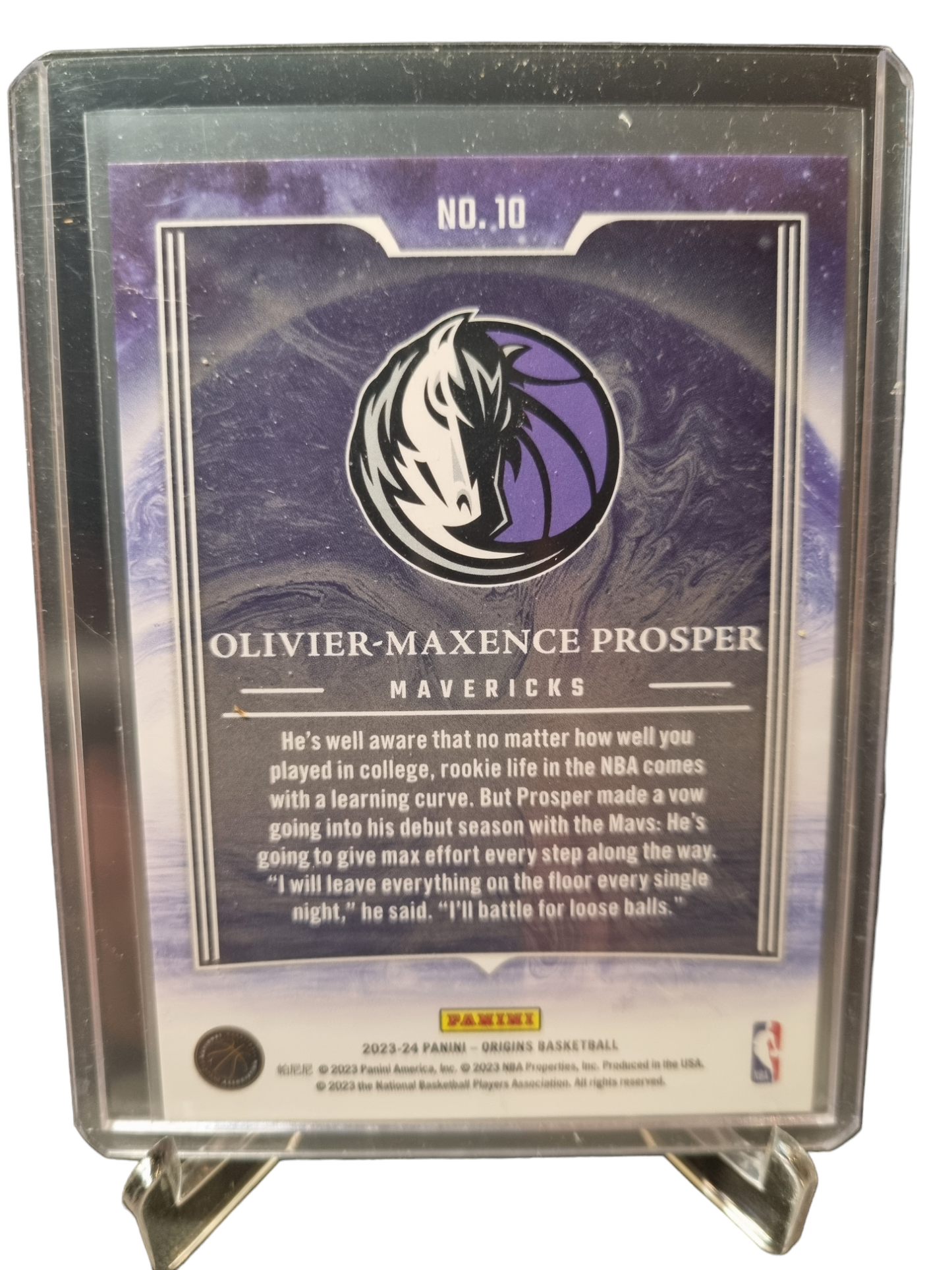 2023-24 Panini Origins #10 Oliver-Maxence Prosper Rookie Card Taking The Leap