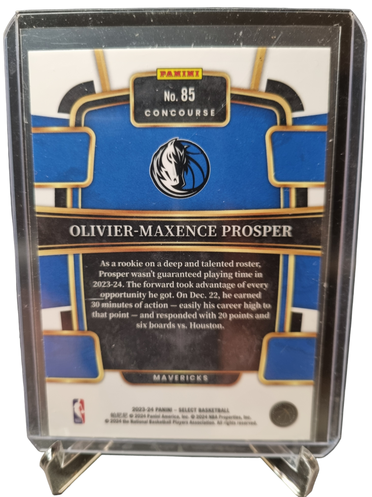 2023-24 Panini Select #85 Oliver-Maxence Prosper Rookie Card Concourse