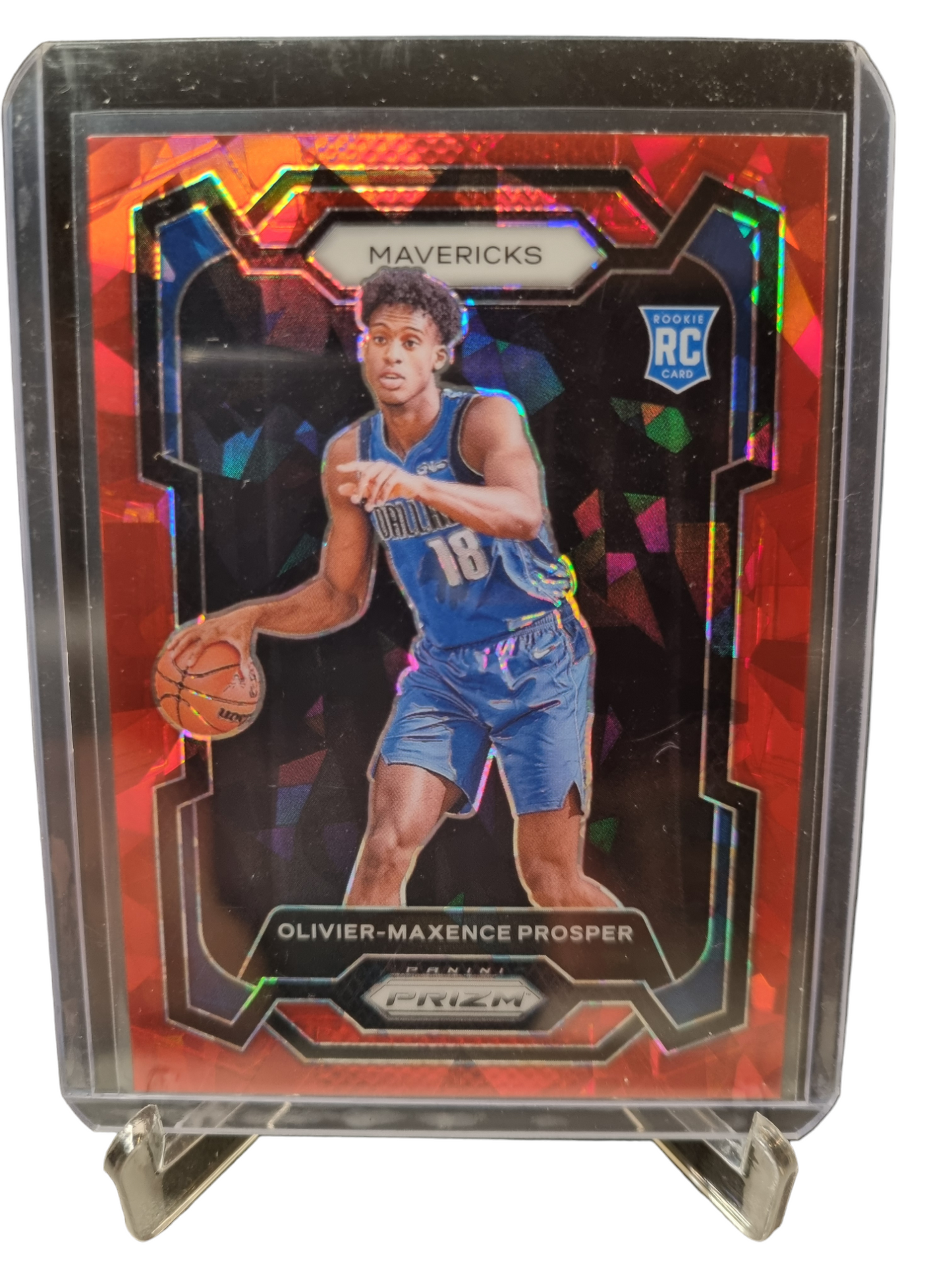 2023-24 Panini Prizm #146 Oliver-Maxence Prosper Rookie Card Red Cracked Ice Prizm