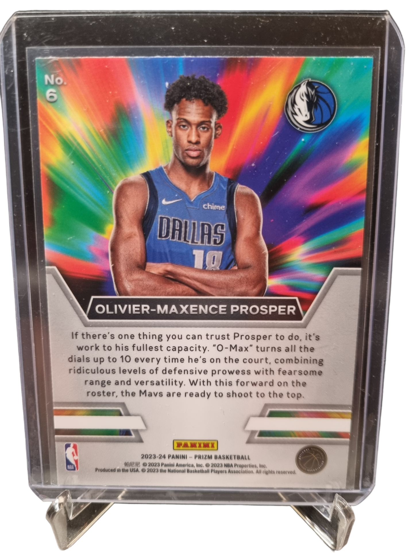 2023-24 Panini Prizm #6 Oliver-Maxence Prosper Rookie Card Instant Impact