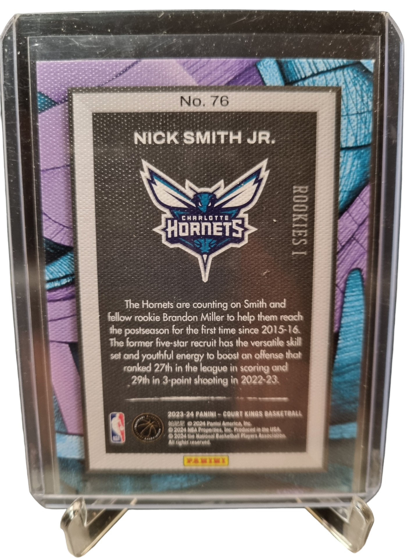 2023-24 Panini Court Kings #76 Nick Smith JR Rookie Card Rookies I