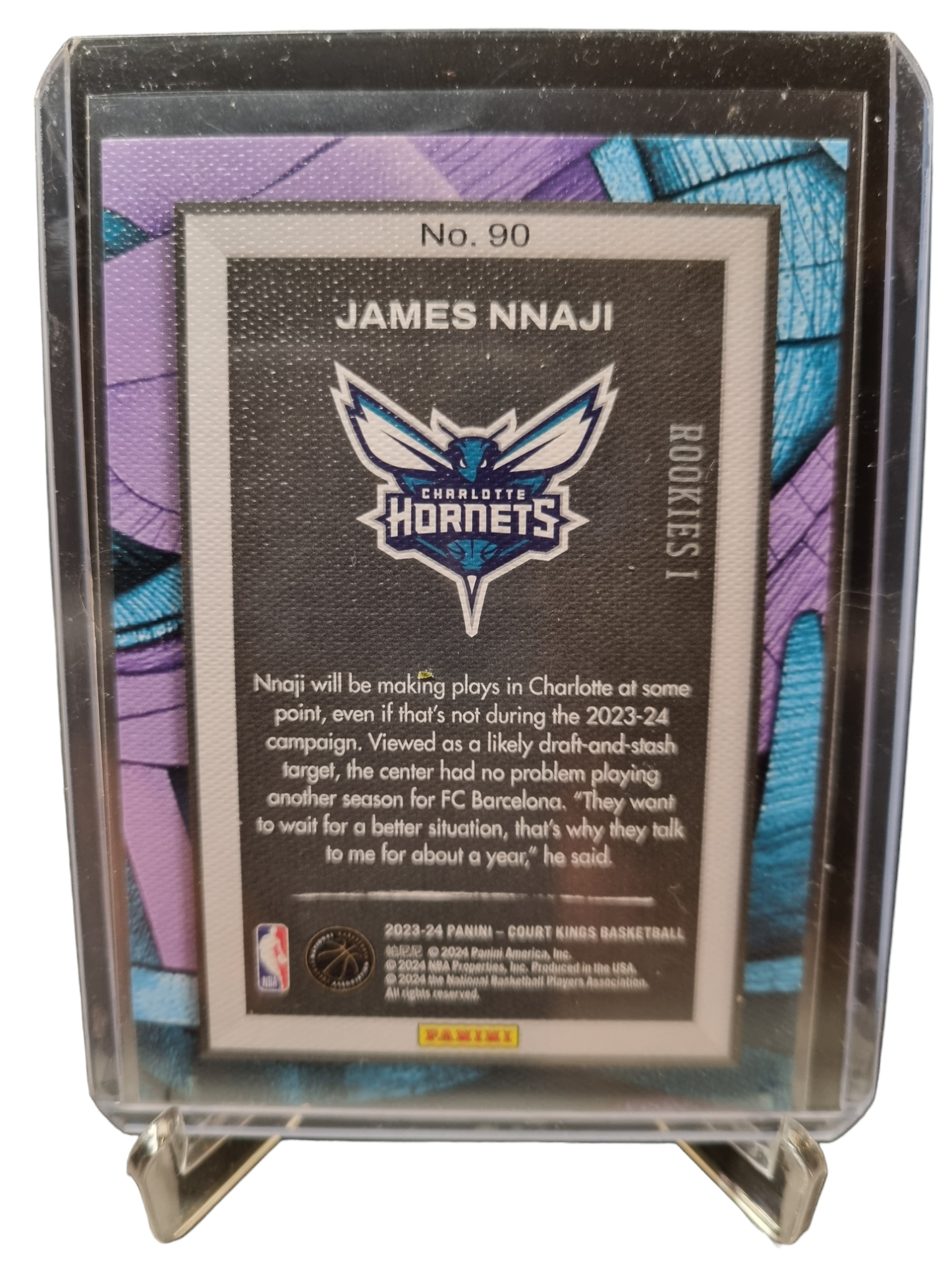 2023-24 Panini Court Kings #80 James Nnaji Rookie Card Rookies I