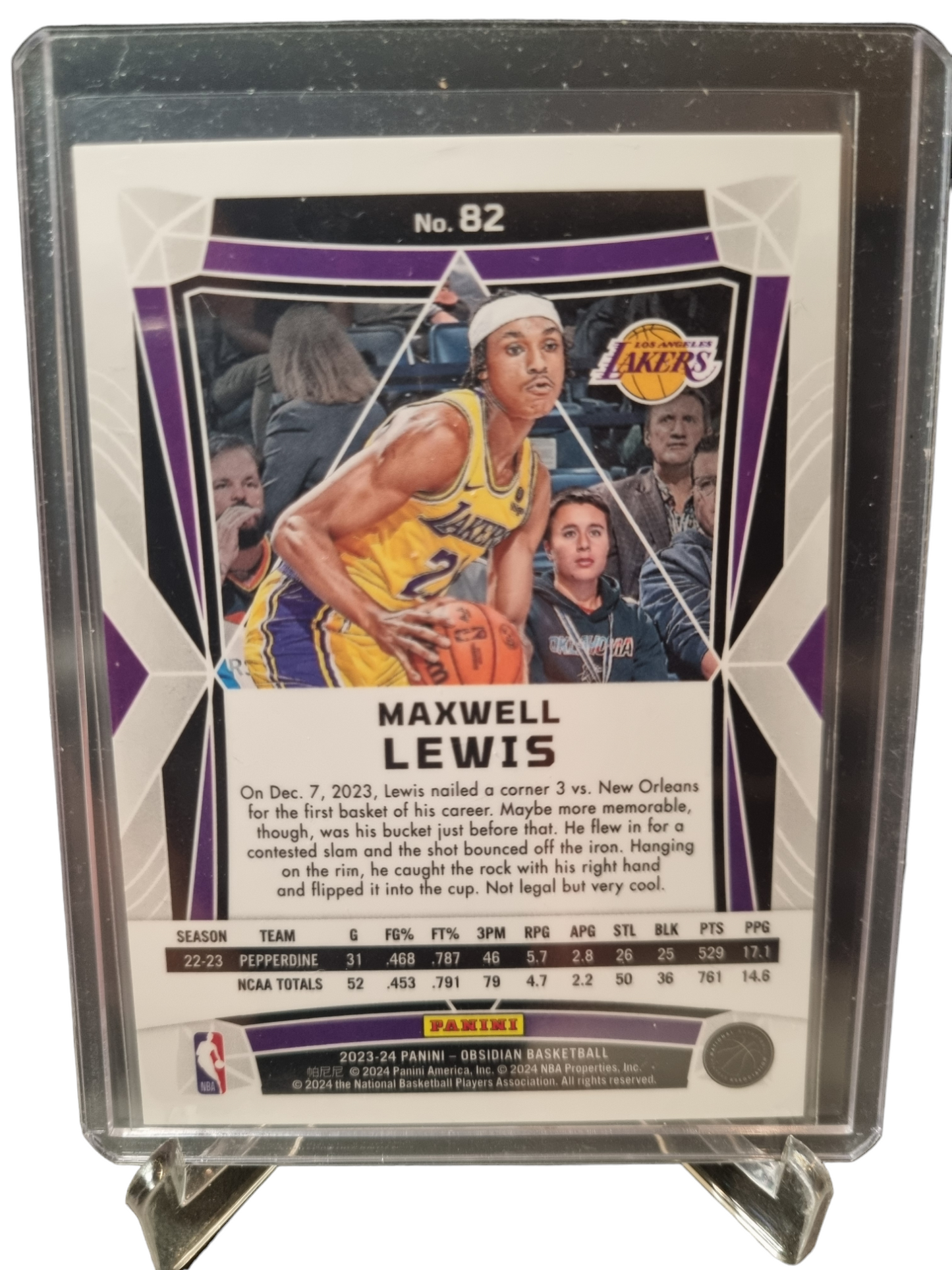 2023-24 Obsidian #82 Maxwell Lewis Rookie Card SP