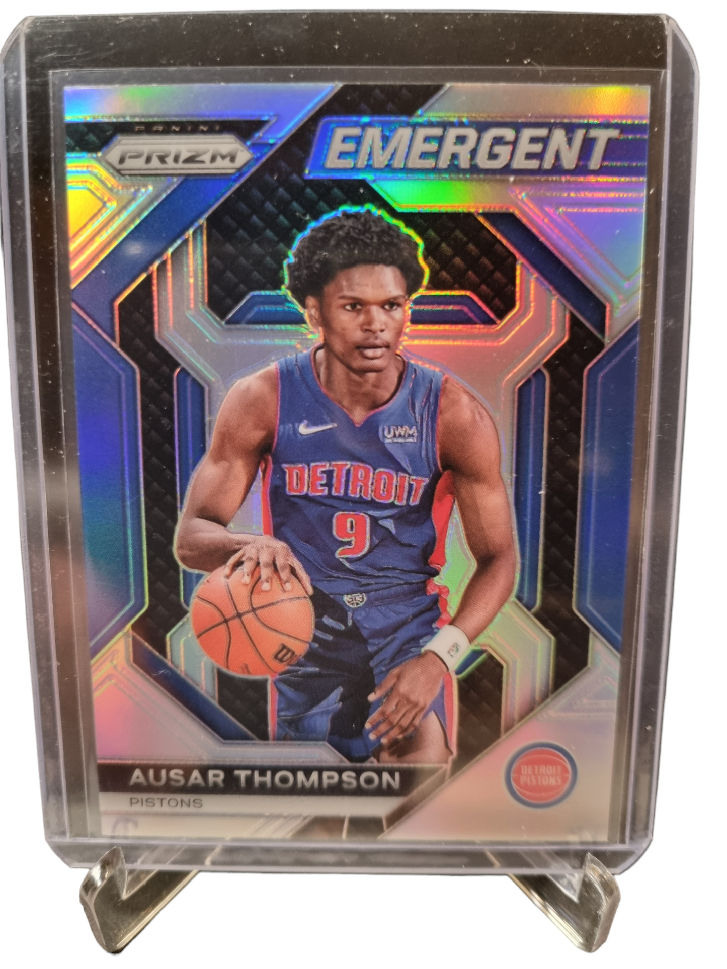 2023-24 Panini Prizm #7 Ausar Thompson Rookie Card Emergent Silver Prizm