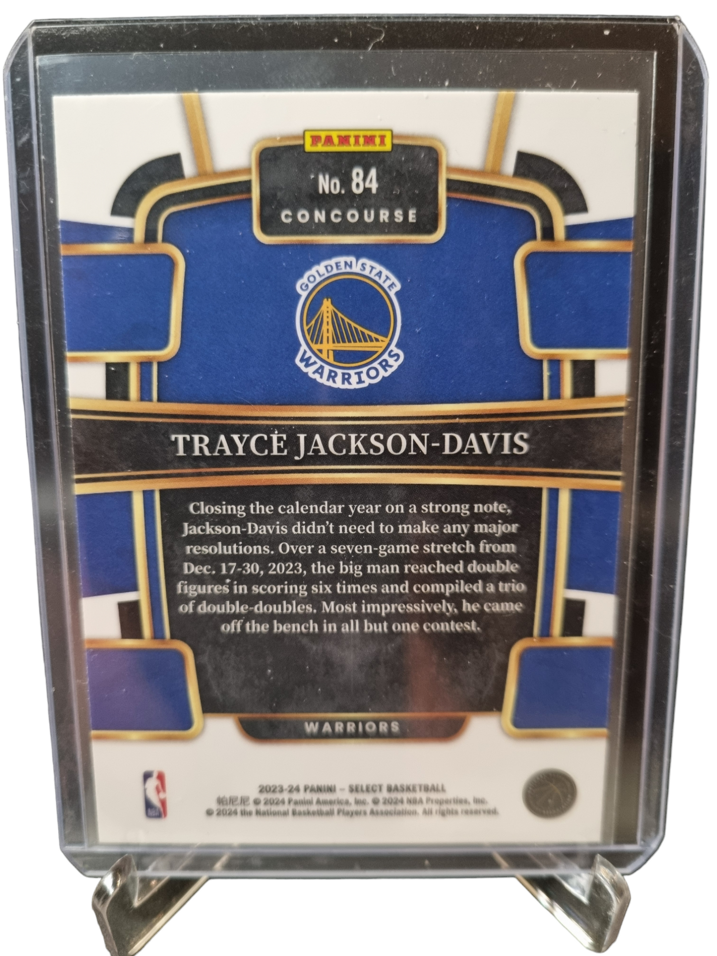 2023-24 Panini Select #84 Trayce Jackson-Davis Rookie Card Concourse