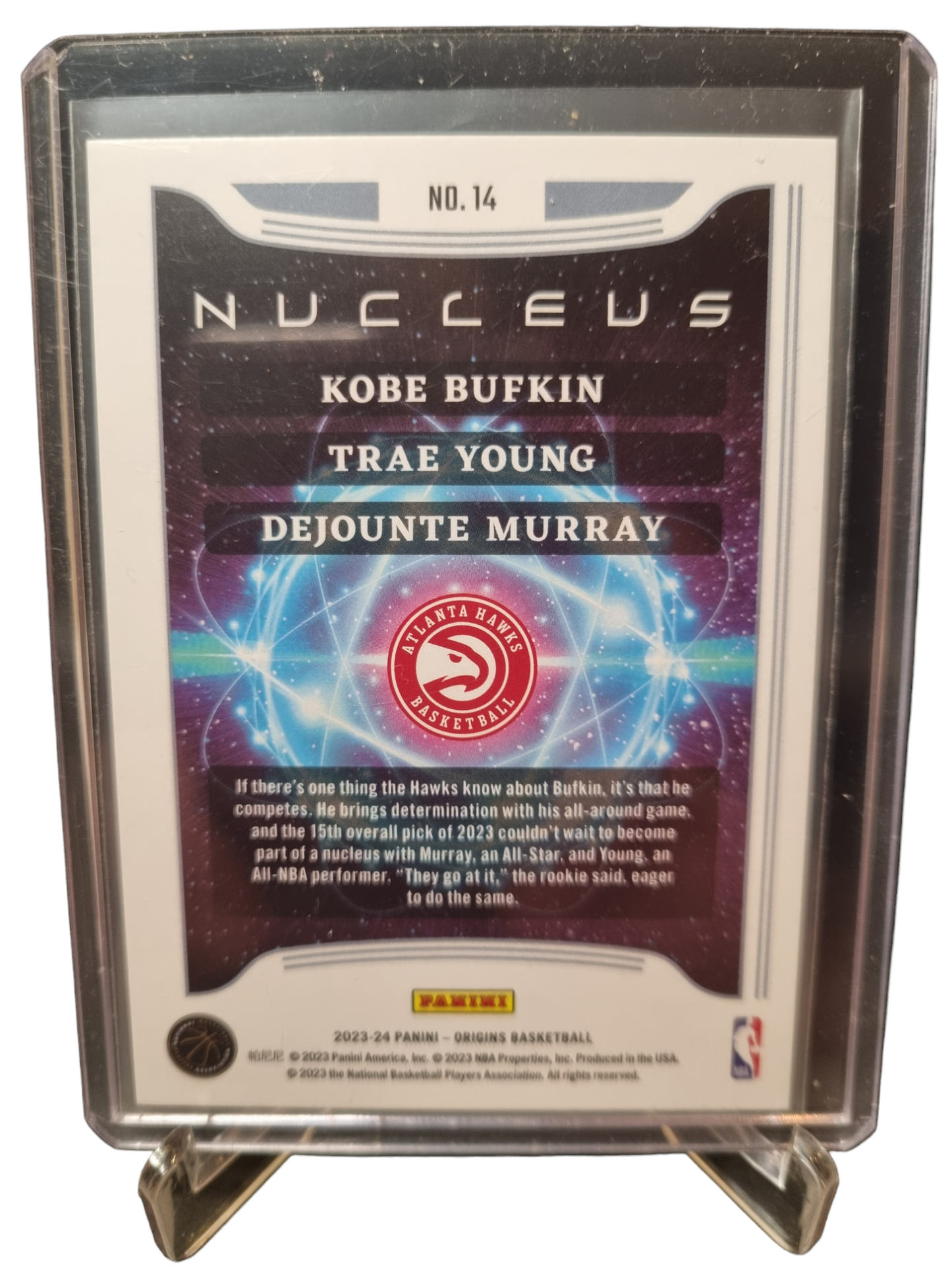 2023-24 Panini Origins #14 Kobe Bufkin/Trae Young/Dejounte Murray Nucleus