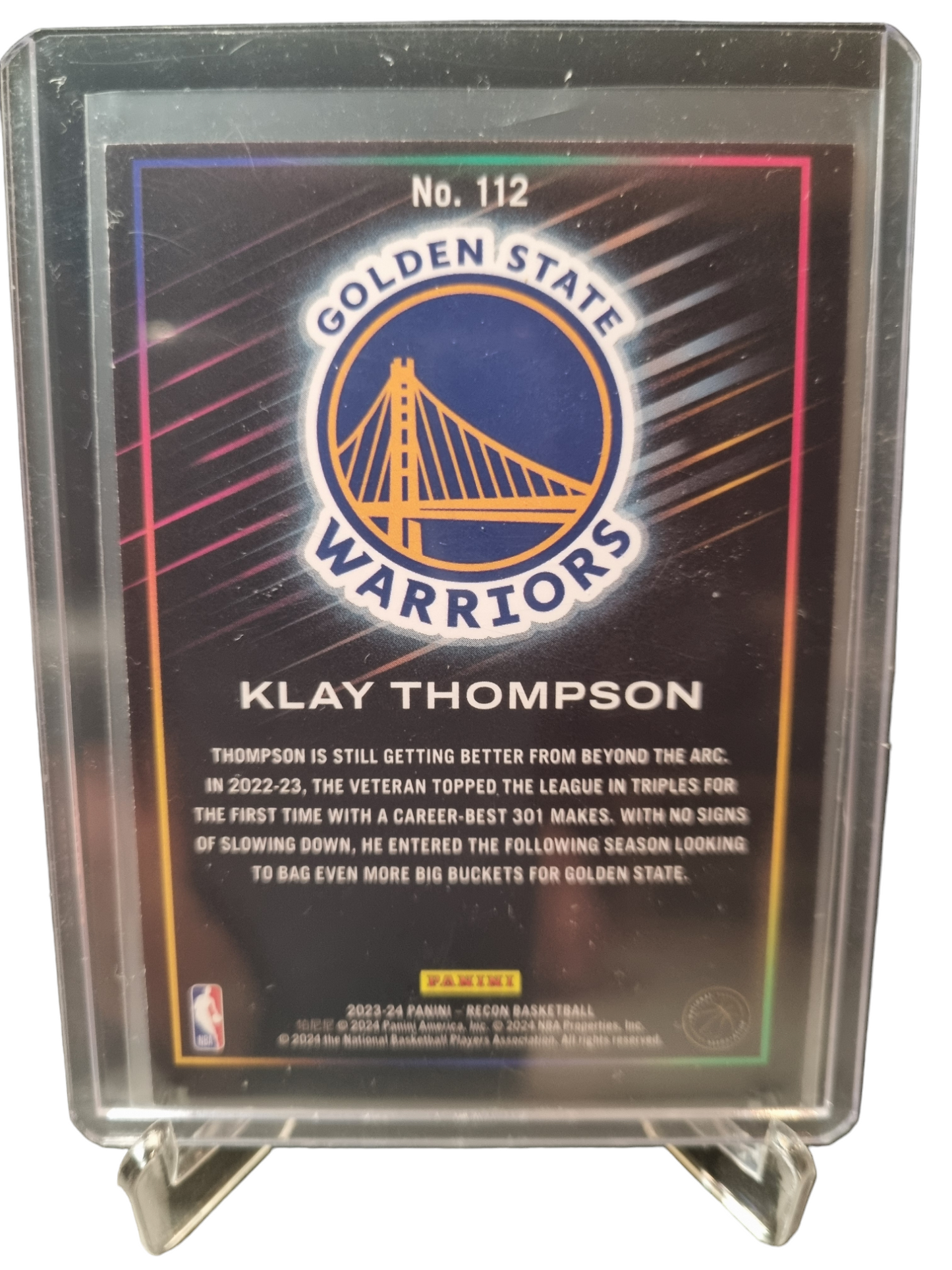 2023-24 Panini Recon #112 Klay Thompson Purple Holo 66/75