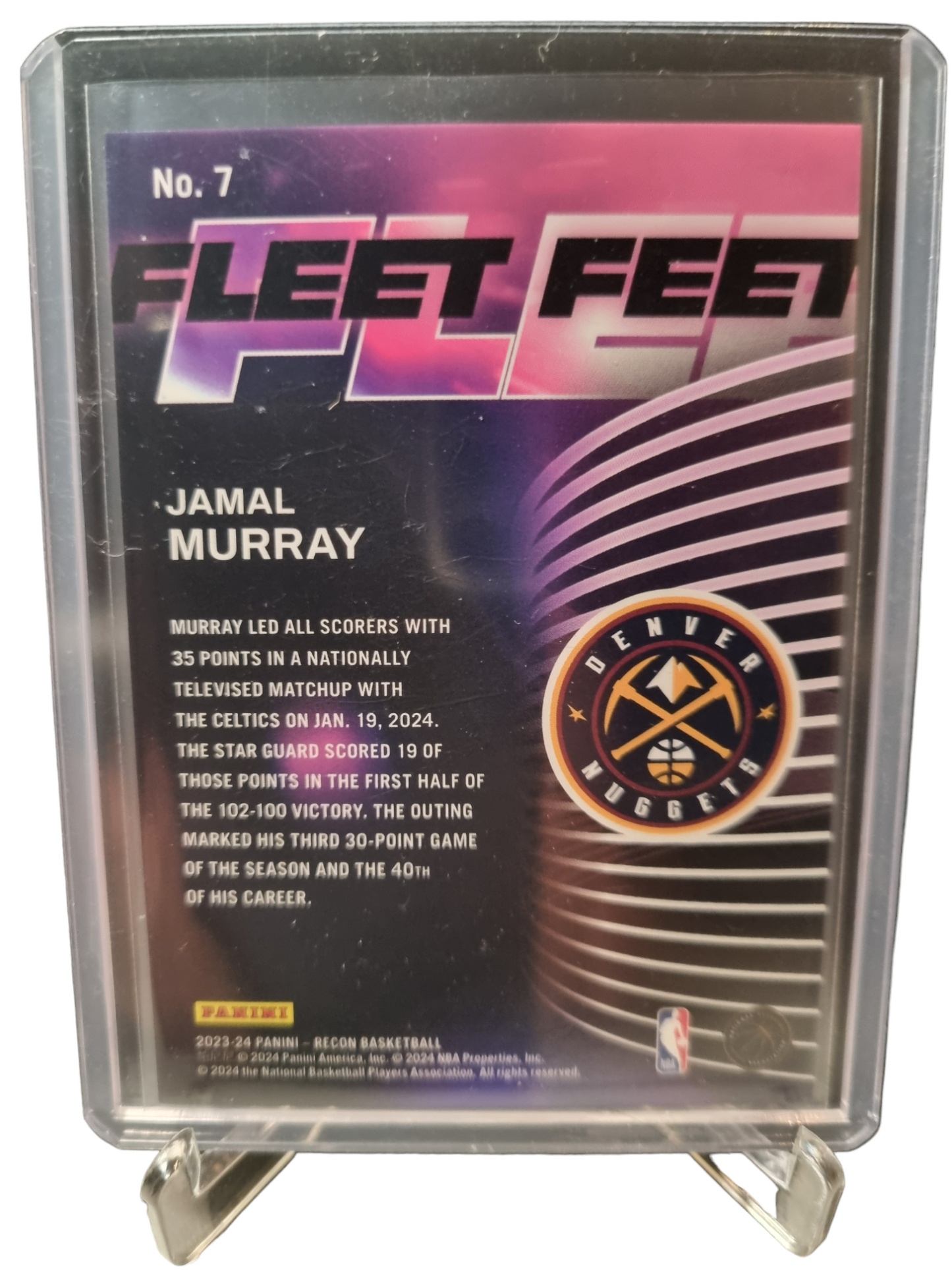 2023-24 Panini Recon #7 Jamal Murray Fleet Feet Holo