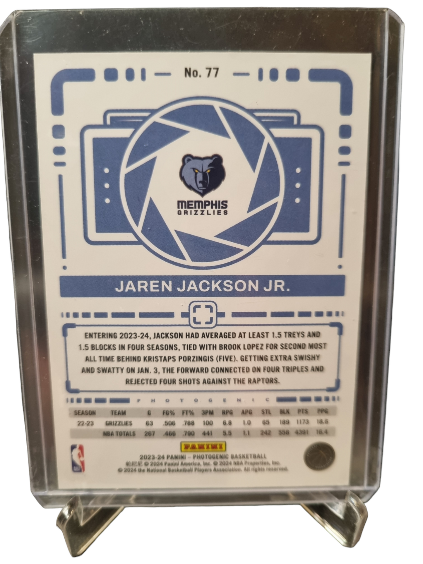 2023-24 Panini Photogenic #77 Jaren Jackson JR