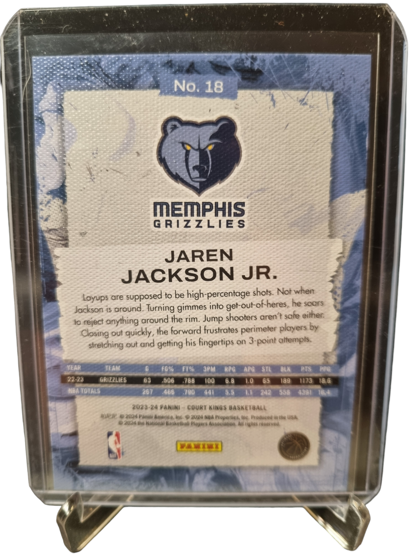 2023-24 Panini Court Kings #18 Jaren Jackson JR Artist Proof