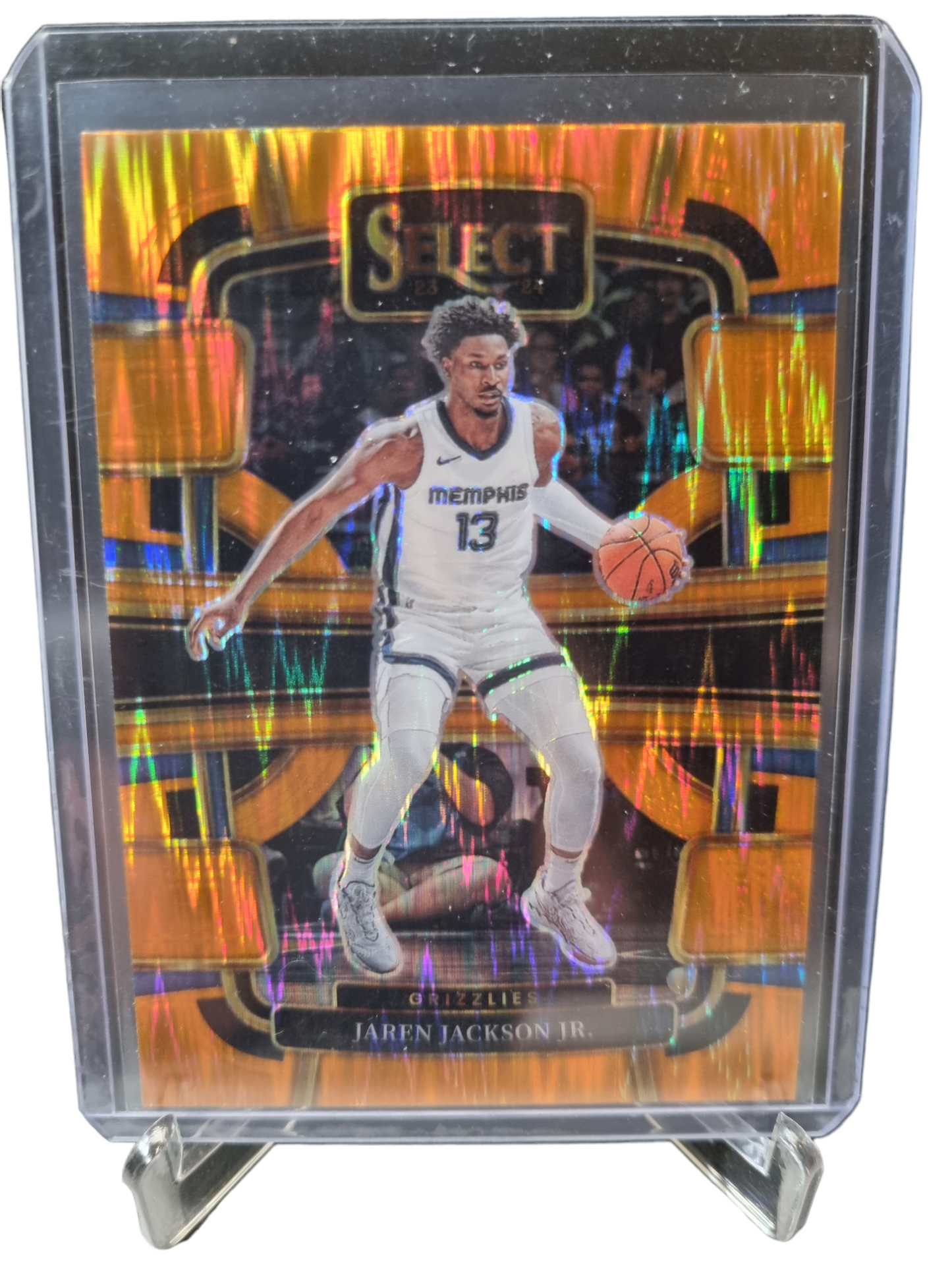 2023-24 Panini Select #30 Jaren Jackson JR Concourse Orange Flash