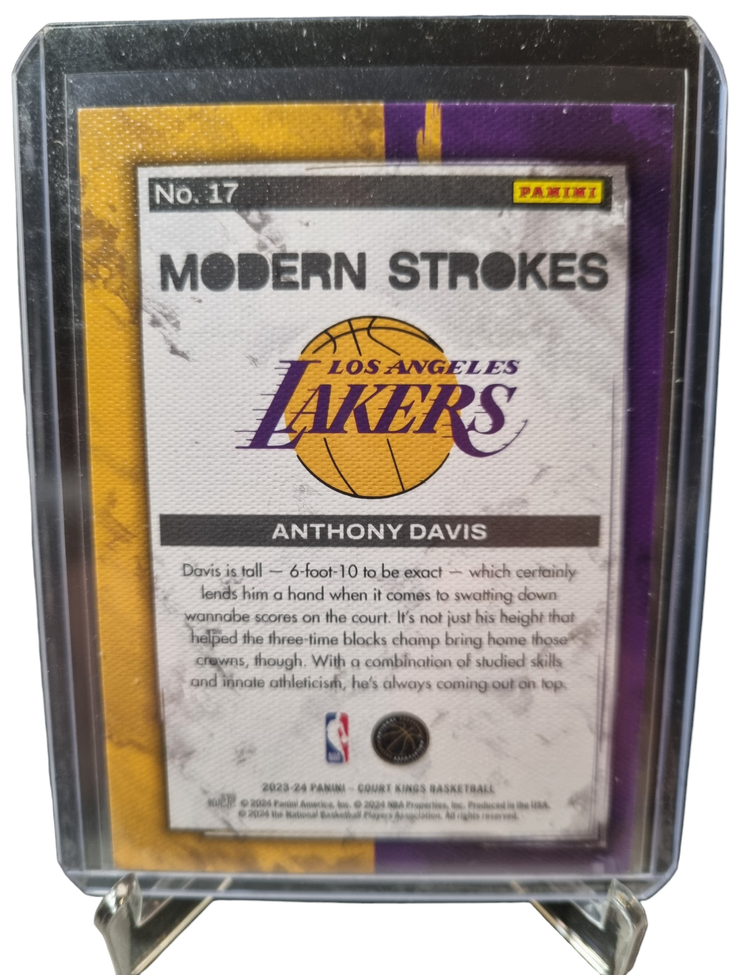 2023-24 Panini Court Kings #17 Anthony Davis Modern Strokes