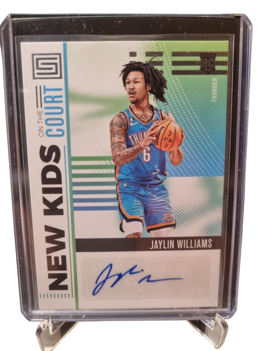 2022-23 Panini Chronicles Status #NKC-JOC Jaylin Williams Rookie Card New Kids On The Court Autograph