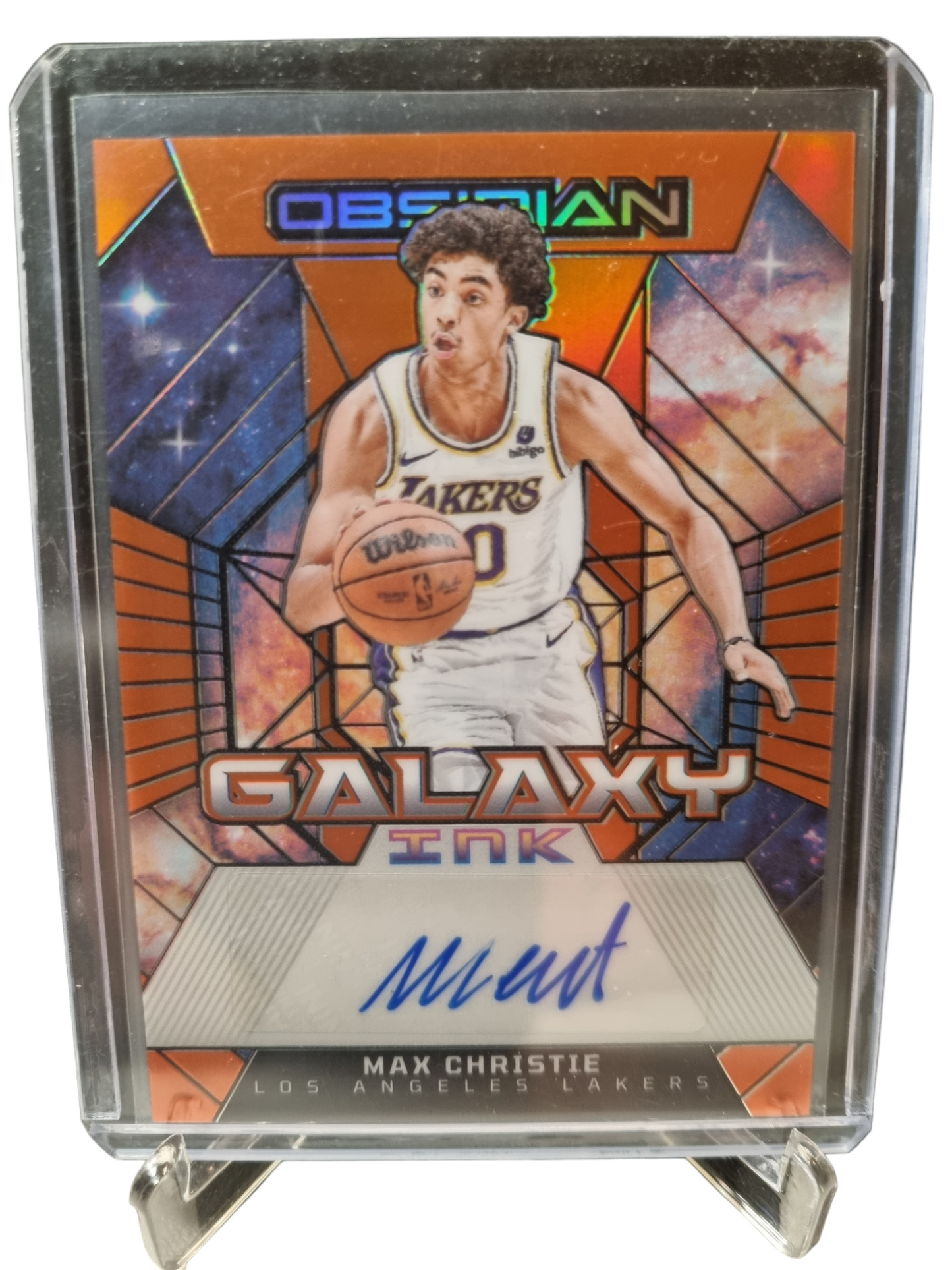 2023-24 Panini Obsidian #GI-CHT Max Christie Galaxy Ink Autograph Orange 37/75