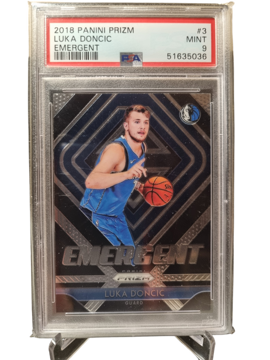 2018-19 Panini Prizm #3 Luka Doncic Rookie Card Emergent PSA 9 Mint