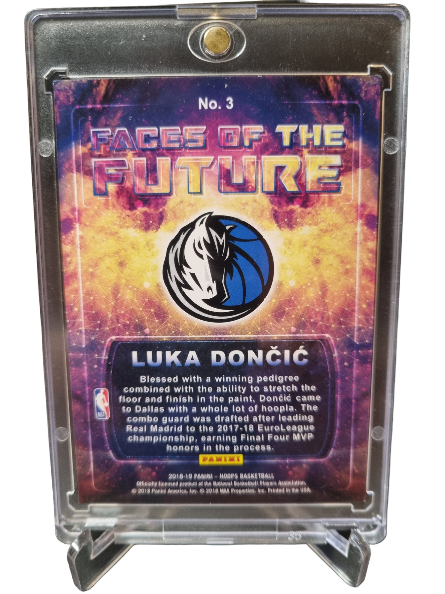 2018 Panini Hoops #3 Luka Doncic Rookie Card Faces Of The Future