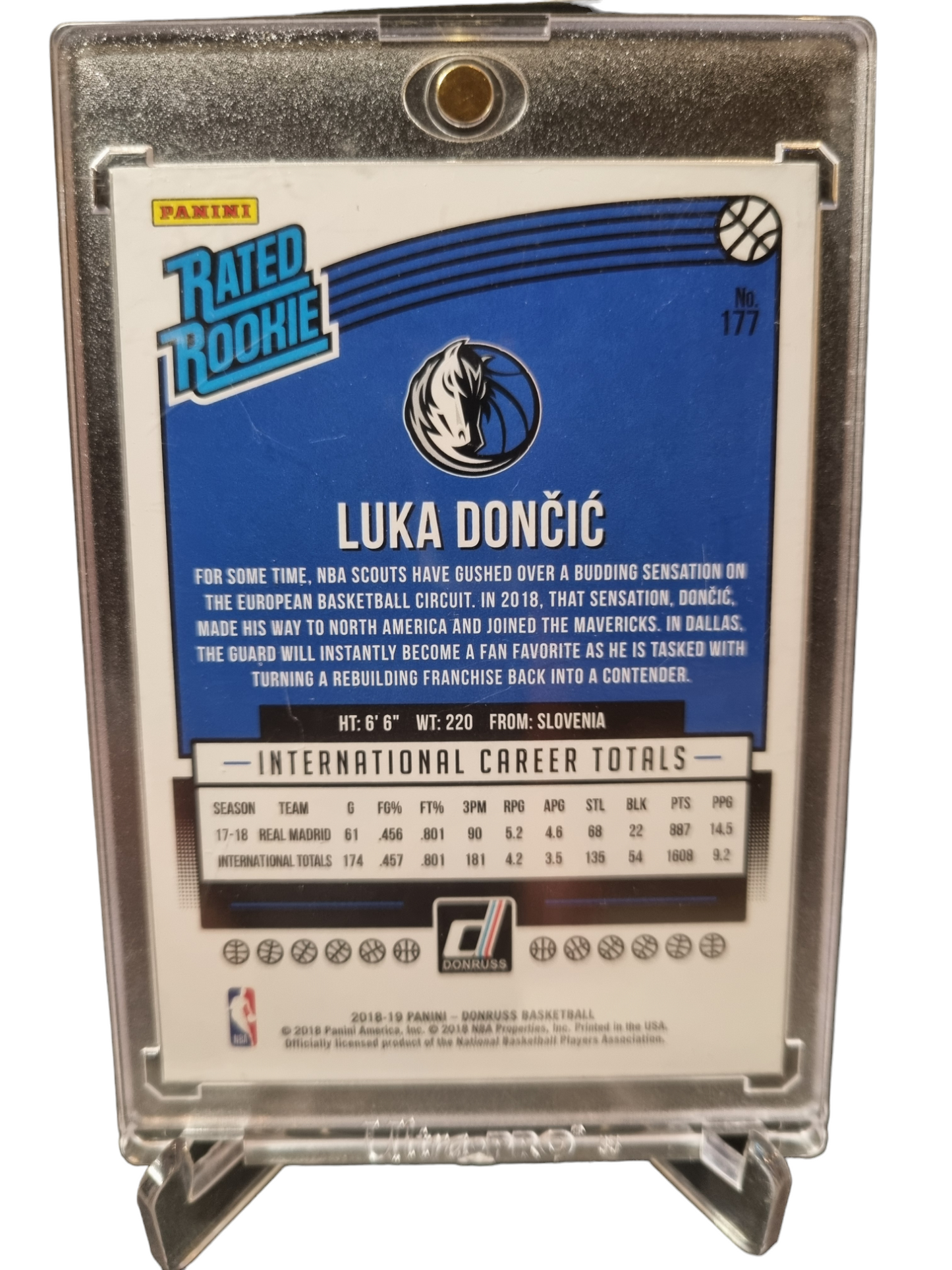 2018 Panini Donruss #177 Luka Doncic Rookie Card Rated Rookie