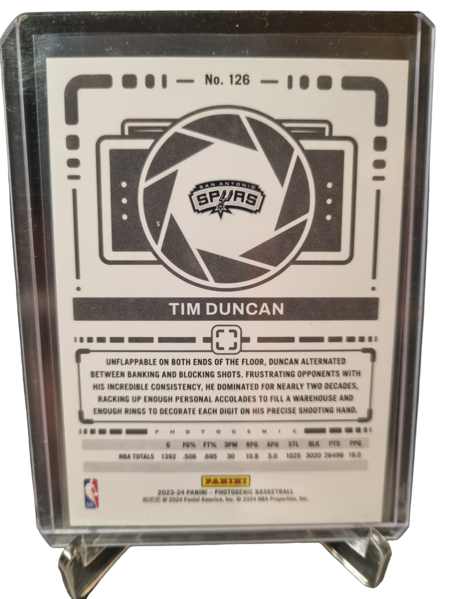 2023-24 Panini Photogenic #126 Tim Duncan