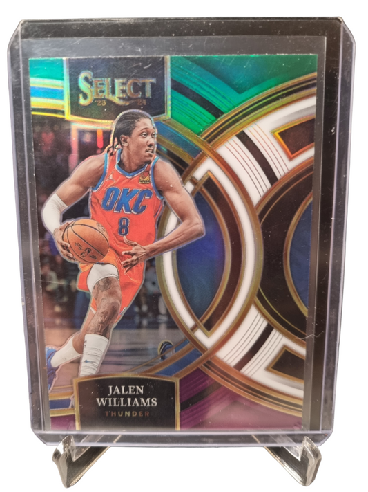 2023-24 Panini Select #192 Jalen Williams Premier Level Tri Color Silver Prizm