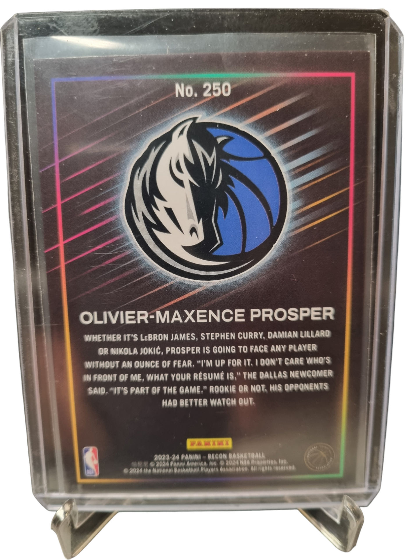 2023-24 Panini Recon #250 Oliver-Maxence Prosper Rookie Card Holo