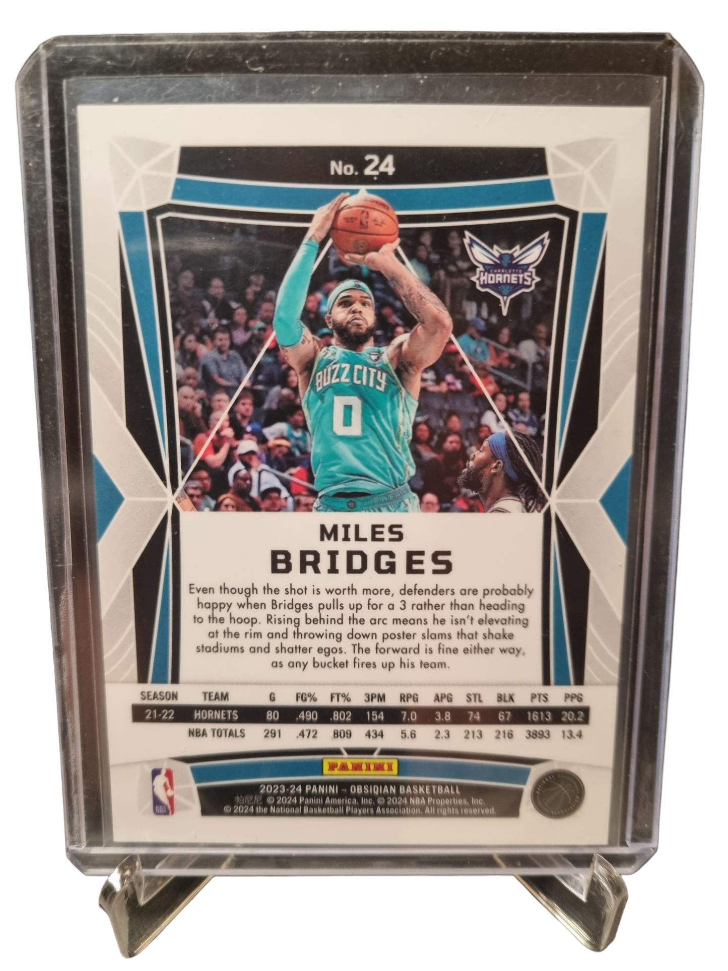 2023-24 Panini Obsidian #24 Miles Bridges