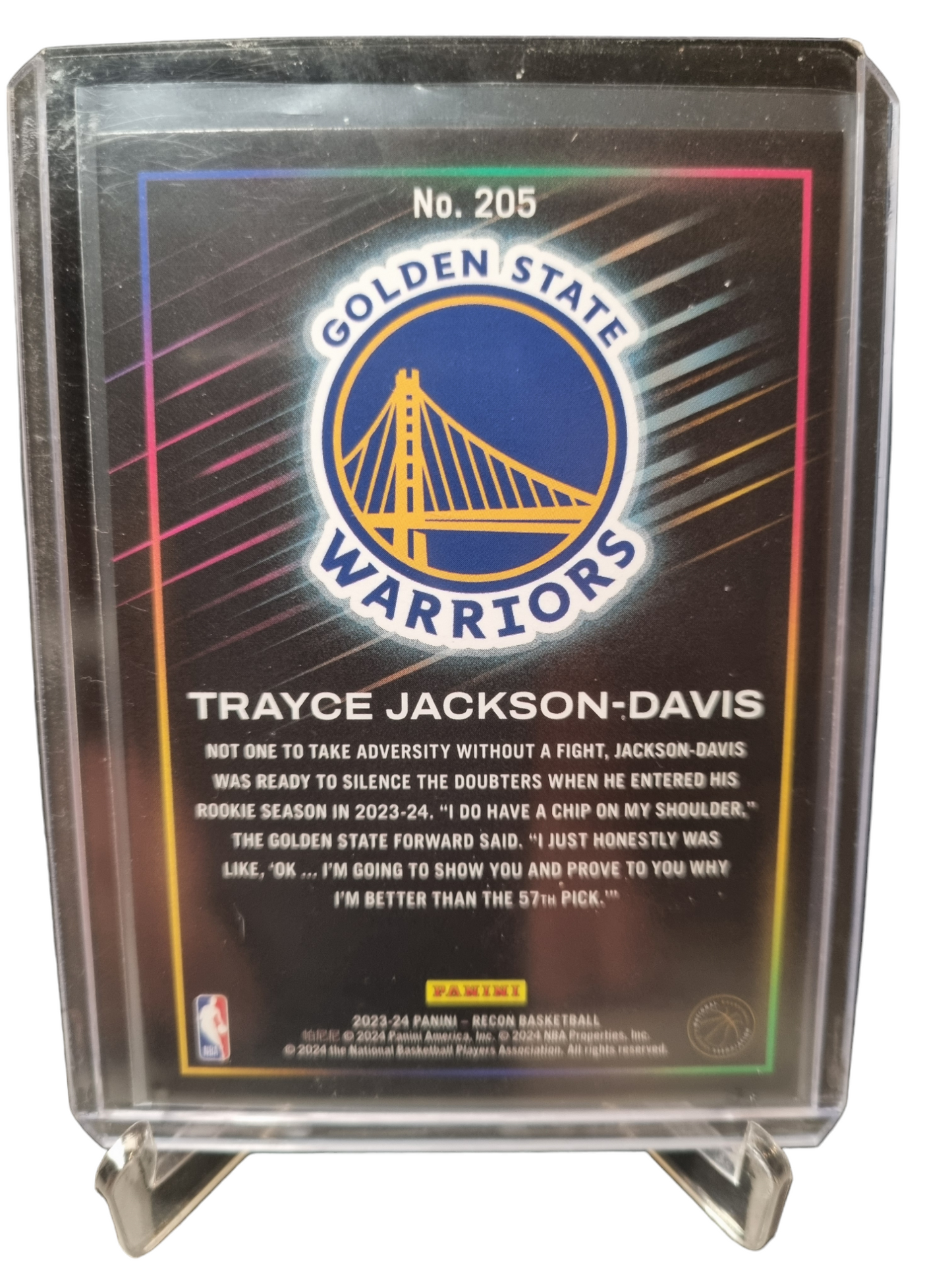 2023-24 Panini Recon #205 Trayce Jackson-Davis Rookie Card