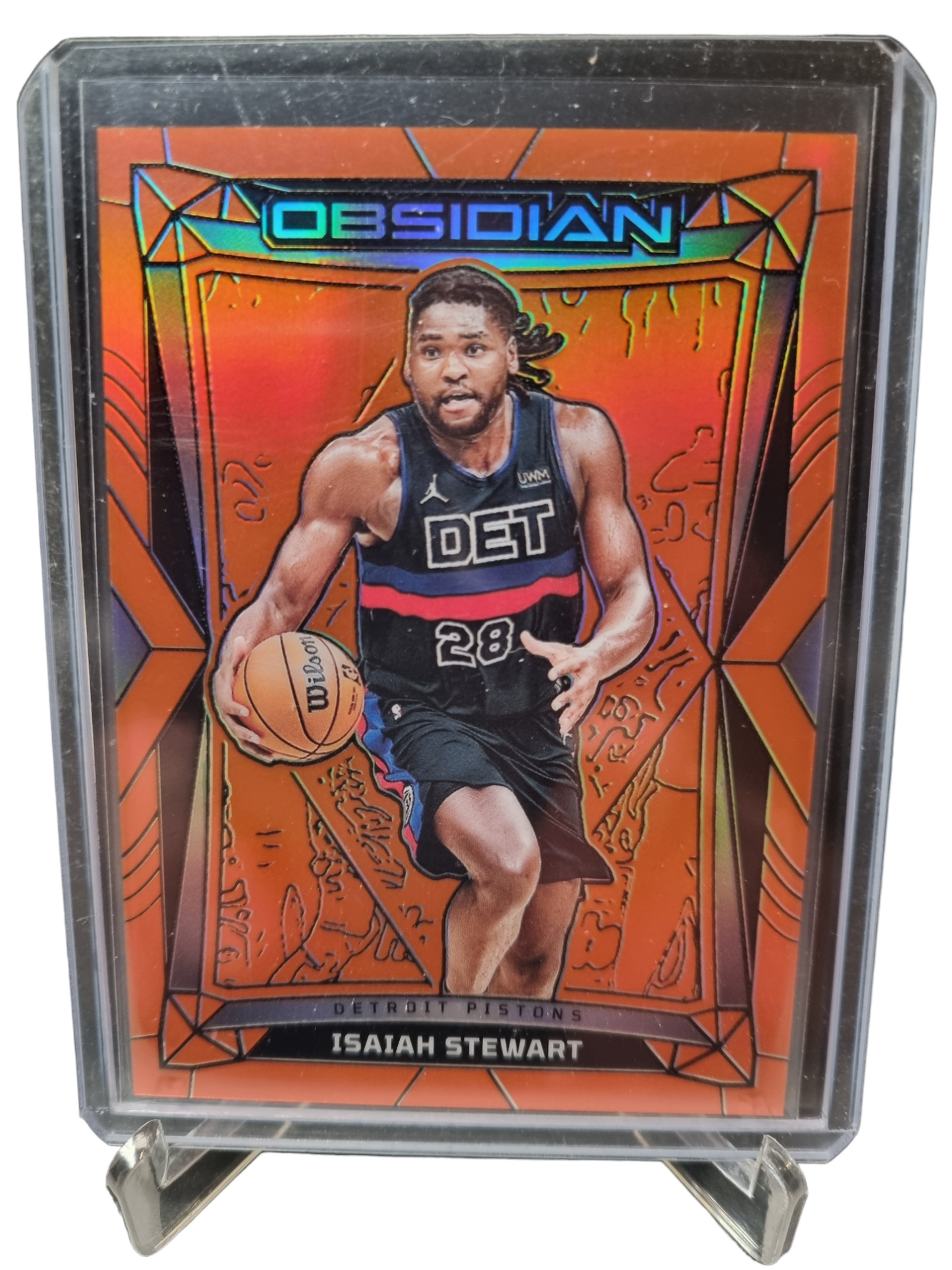 2023-24 Panini Obsidian #103 Isaiah Stewart Orange Flood 88/99