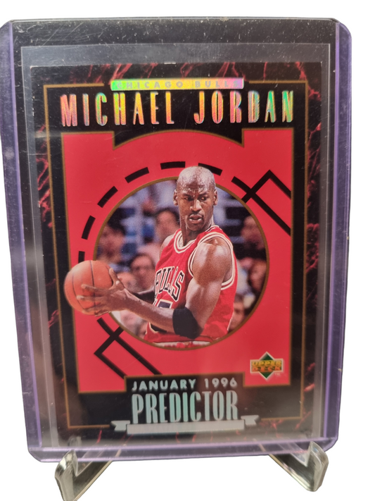 1996 Upper Deck #R2 Michael Jordan Predictor Silver Foil January 1996