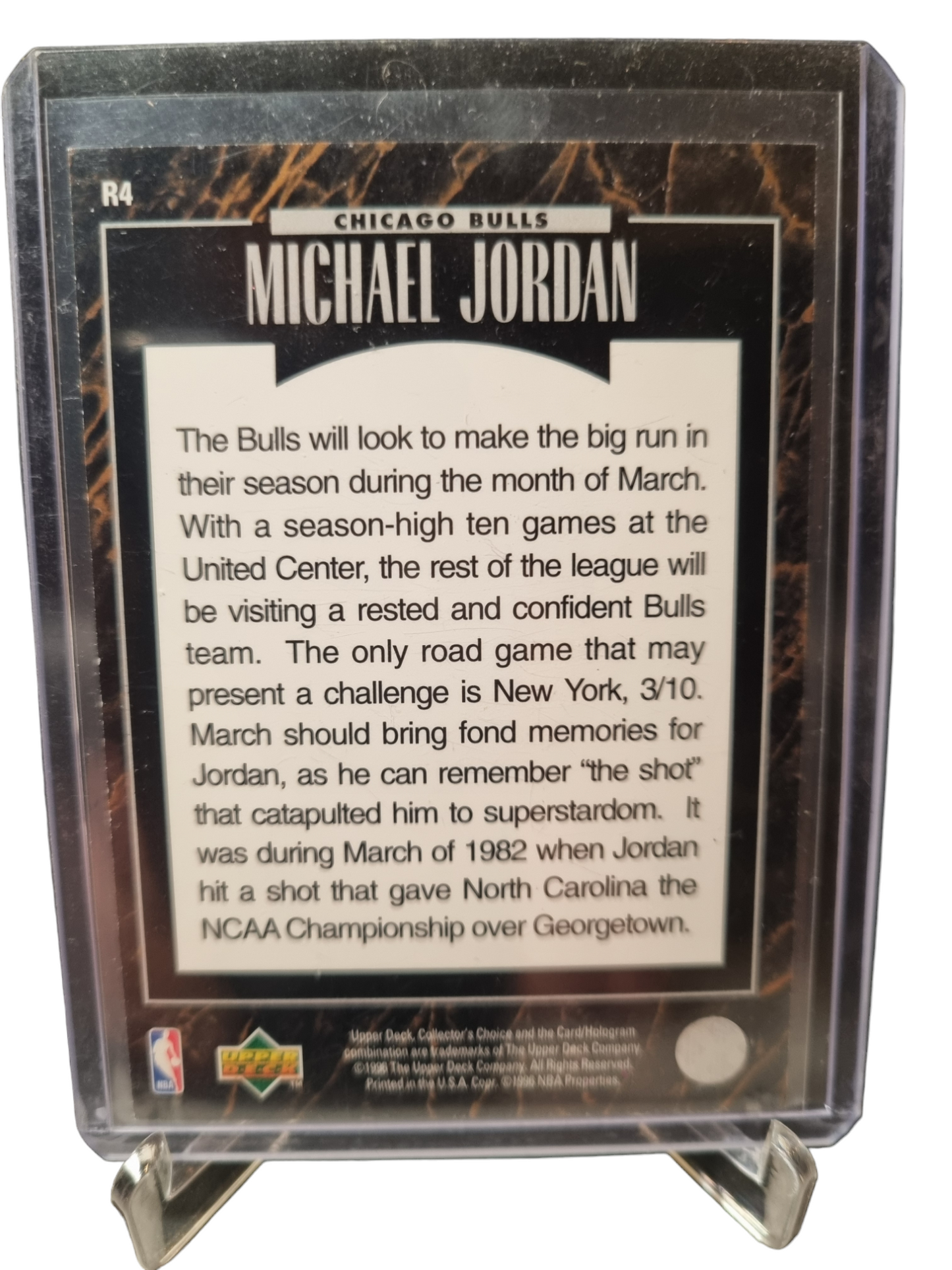 1996 Upper Deck #R4 Michael Jordan Predictor Silver Foil March 1996