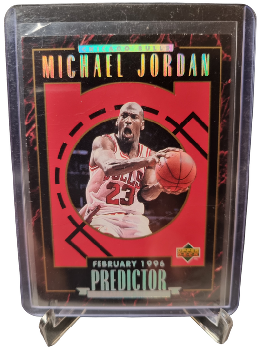 1996 Upper Deck #R3 Michael Jordan Predictor Silver Foil February 1996