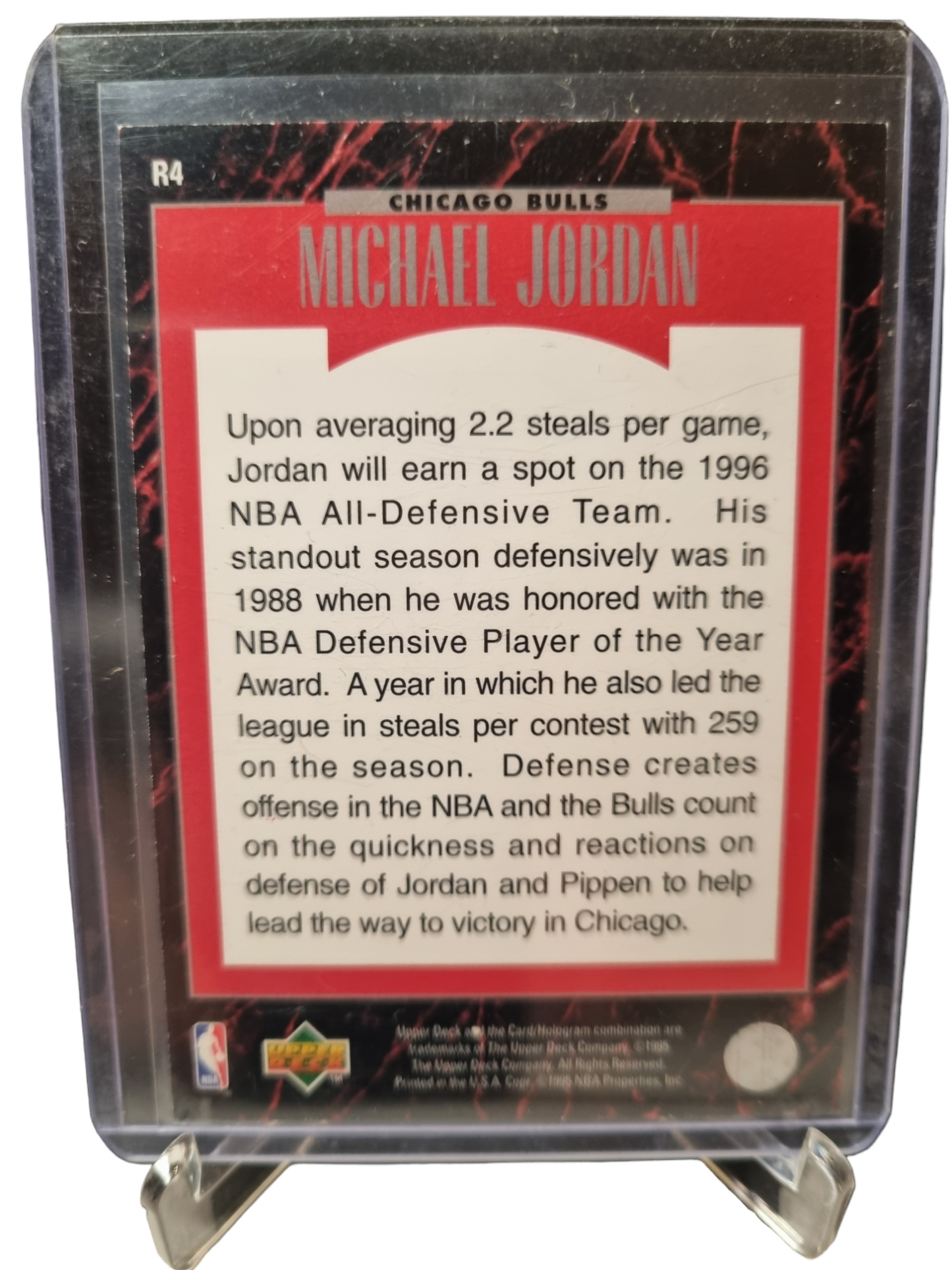 1995 Upper Deck #R4 Michael Jordan Predictor Silver Foil 1996 All-NBA Team