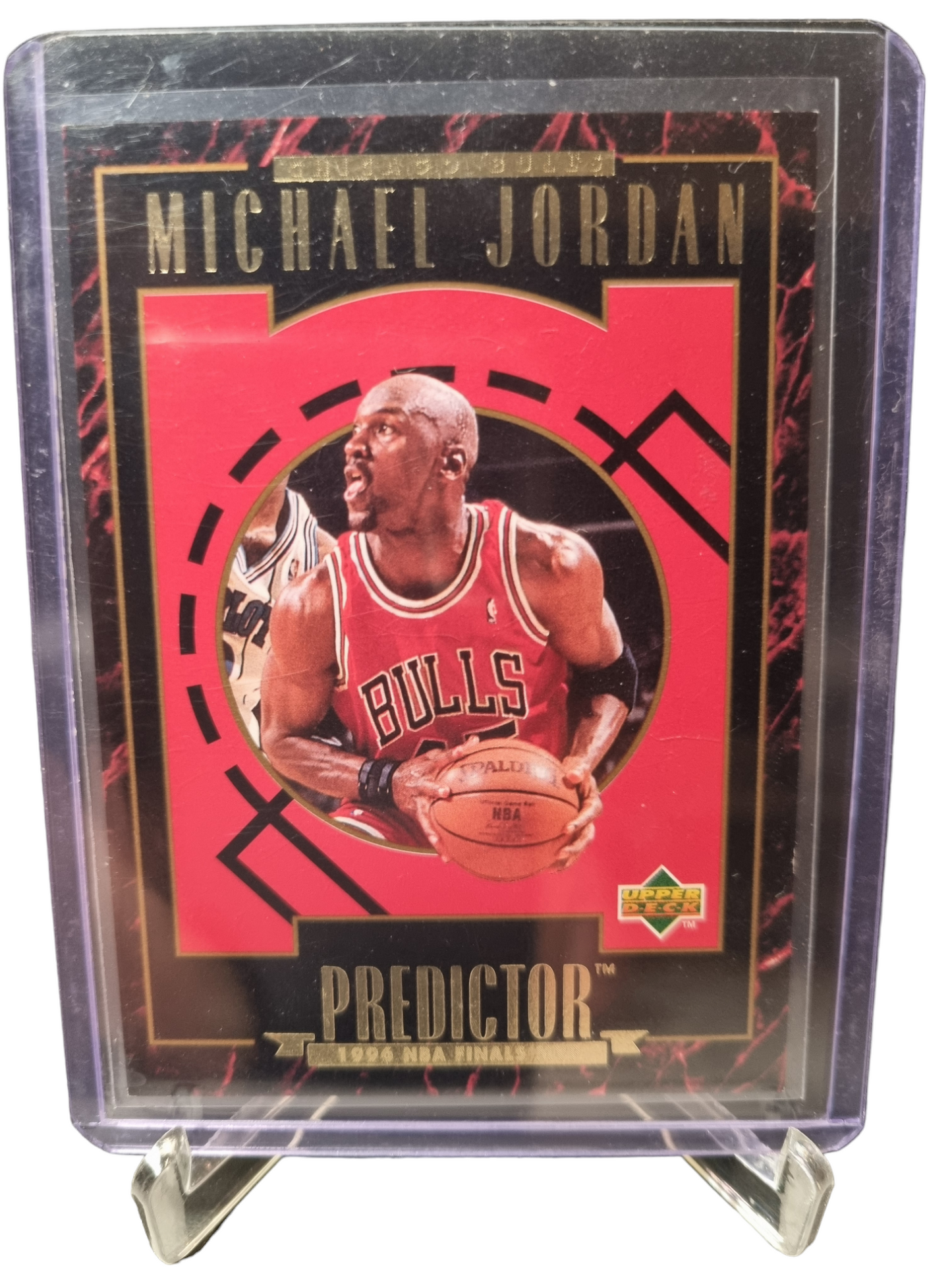 1995 Upper Deck #R5 Michael Jordan Predictor Gold Foil 1996 NBA Finals MVP