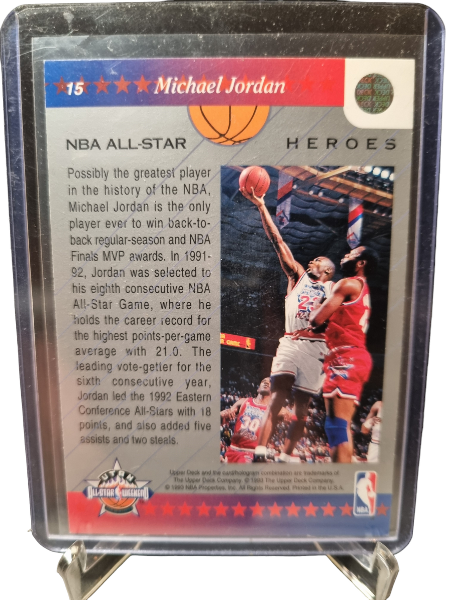 1993 Upper Deck #15 Michael Jordan NBA All-Star Heroes