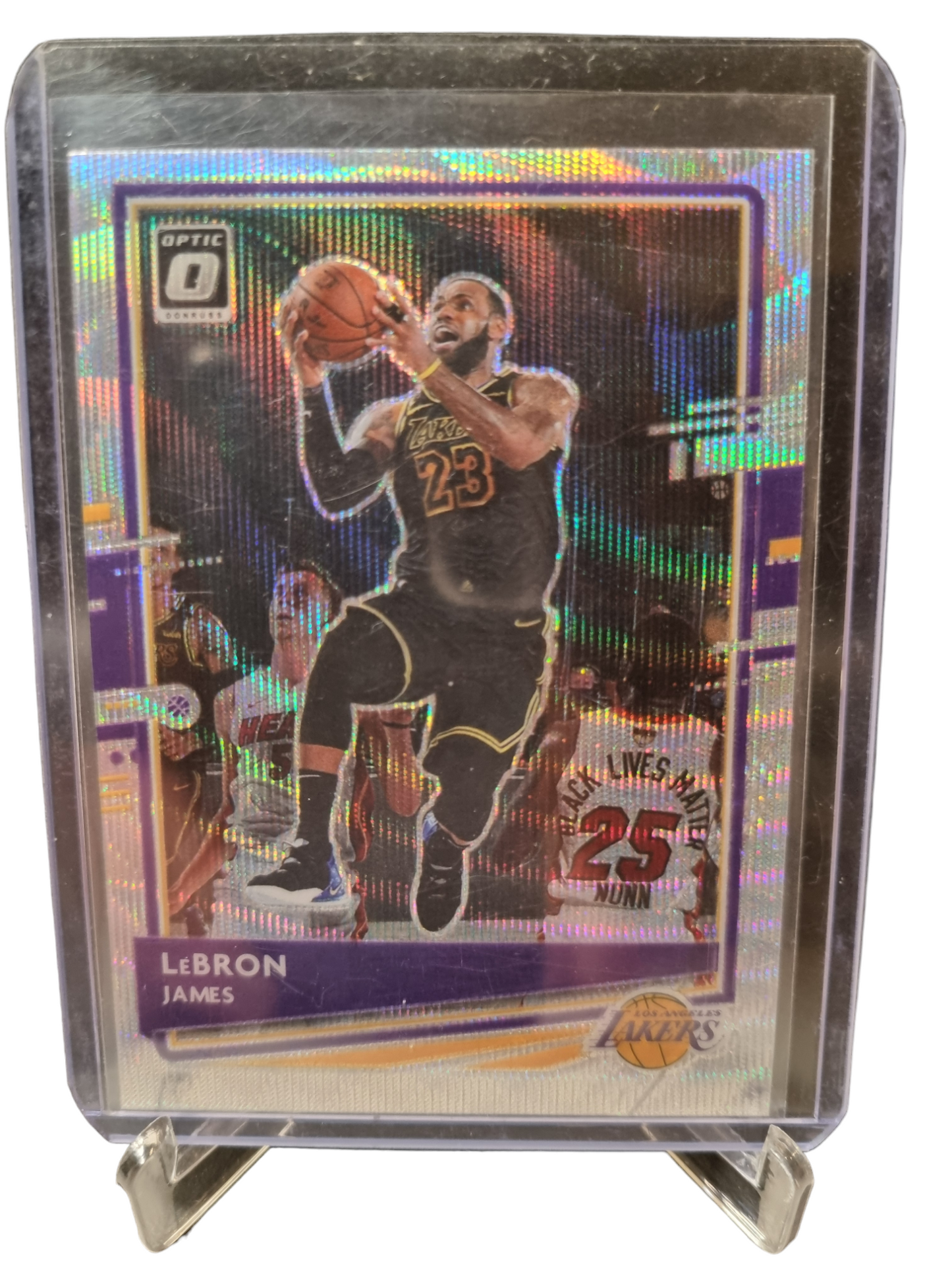 2020-21 Panini Donruss Optic #13 Lebron James Silver Wave Prizm