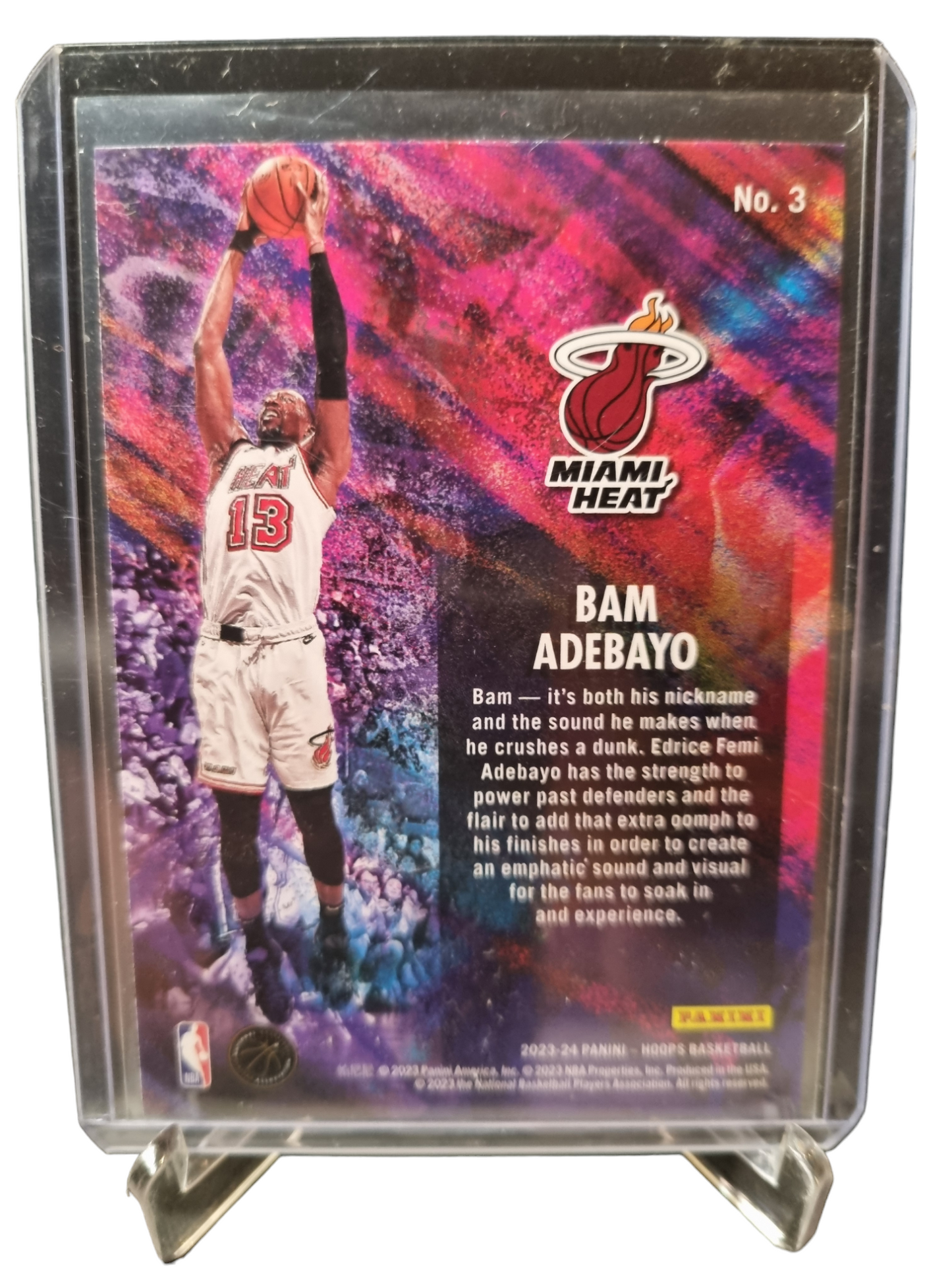 2023-24 Panini Hoops #3 Bam Adebayo Jam-Tastic Holo