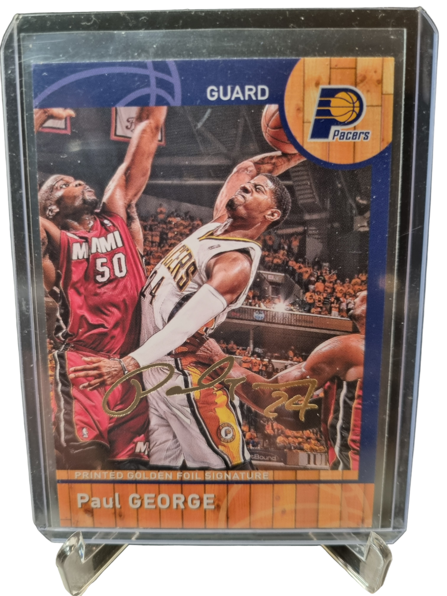 2013 Panini #39 Paul George Gold Foil Signature