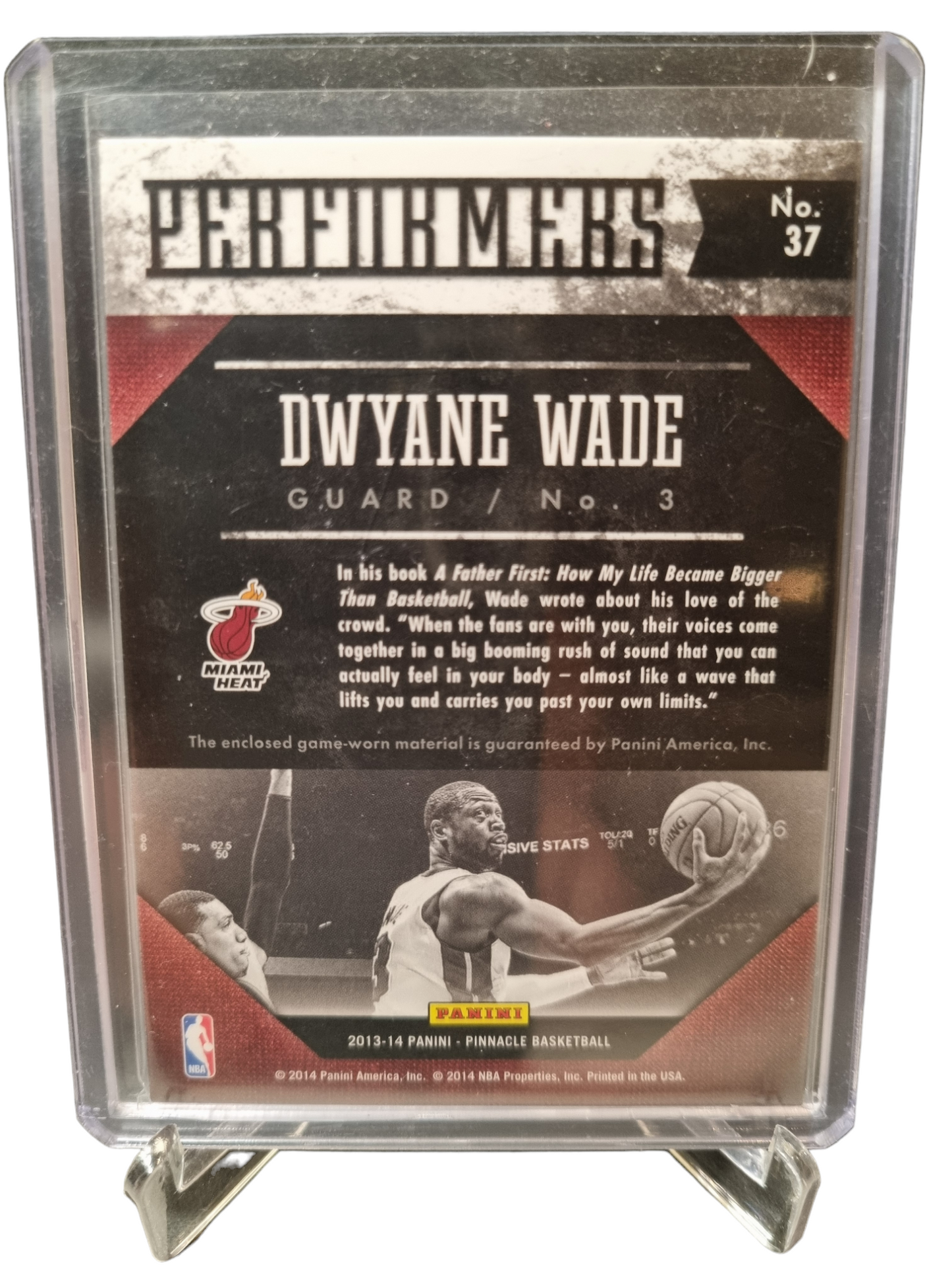 2013-14 Panini Hoops #37 Dwyane Wade Performers Game Worn Patch