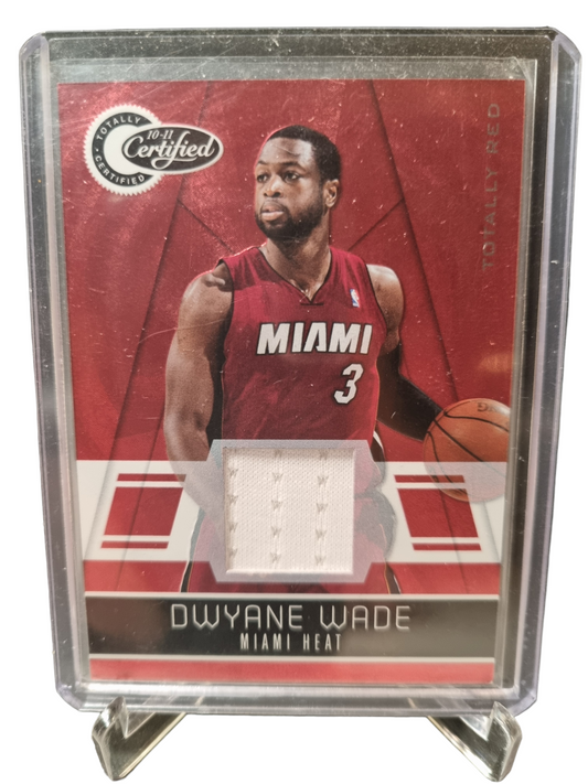 2010-11 Panini Totally Certified #44 Dwyane Wade Totally Red Game Worn Patch 094/249