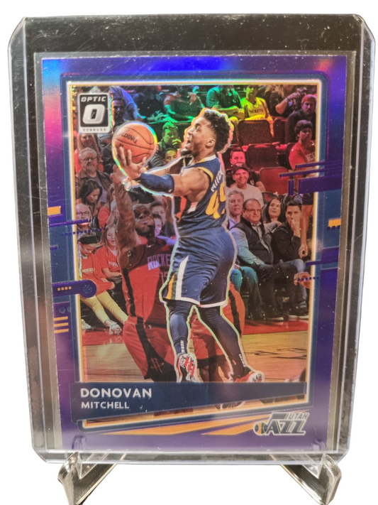 2020-21 Panini Donruss Optic #30 Donovan Mitchell City Purple Prizm