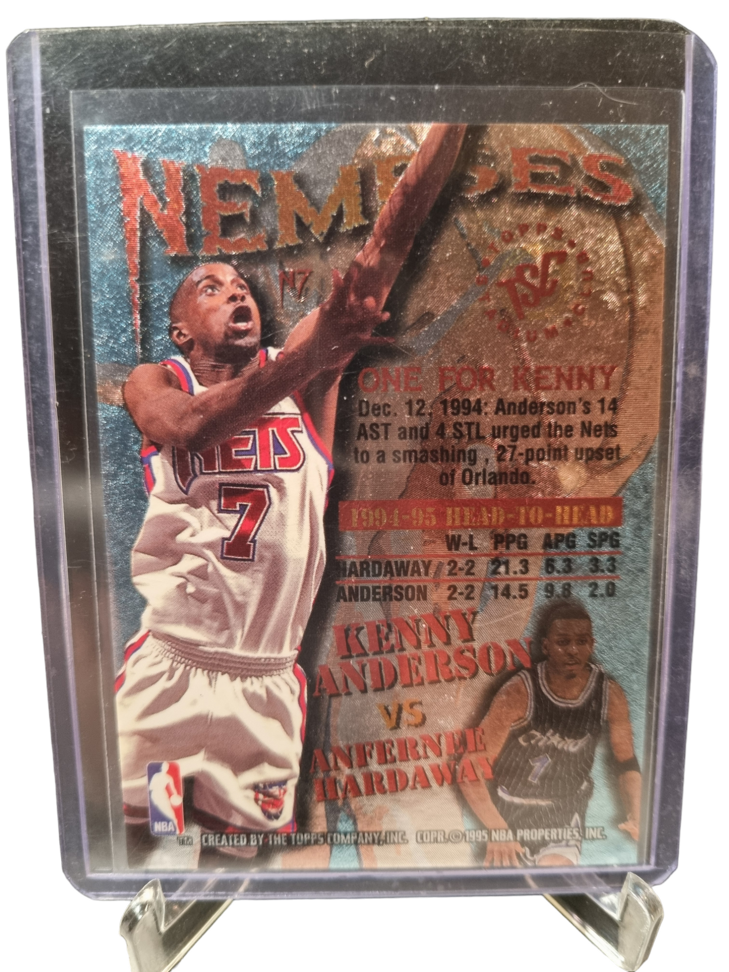 1995 Topps #N7 Anfernee Hardaway vs Kenny Anderson Nemeses