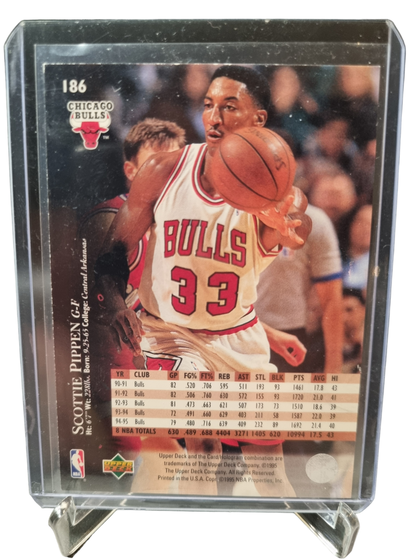 1995 Upper Deck #186 Scottie Pippen Electric Court