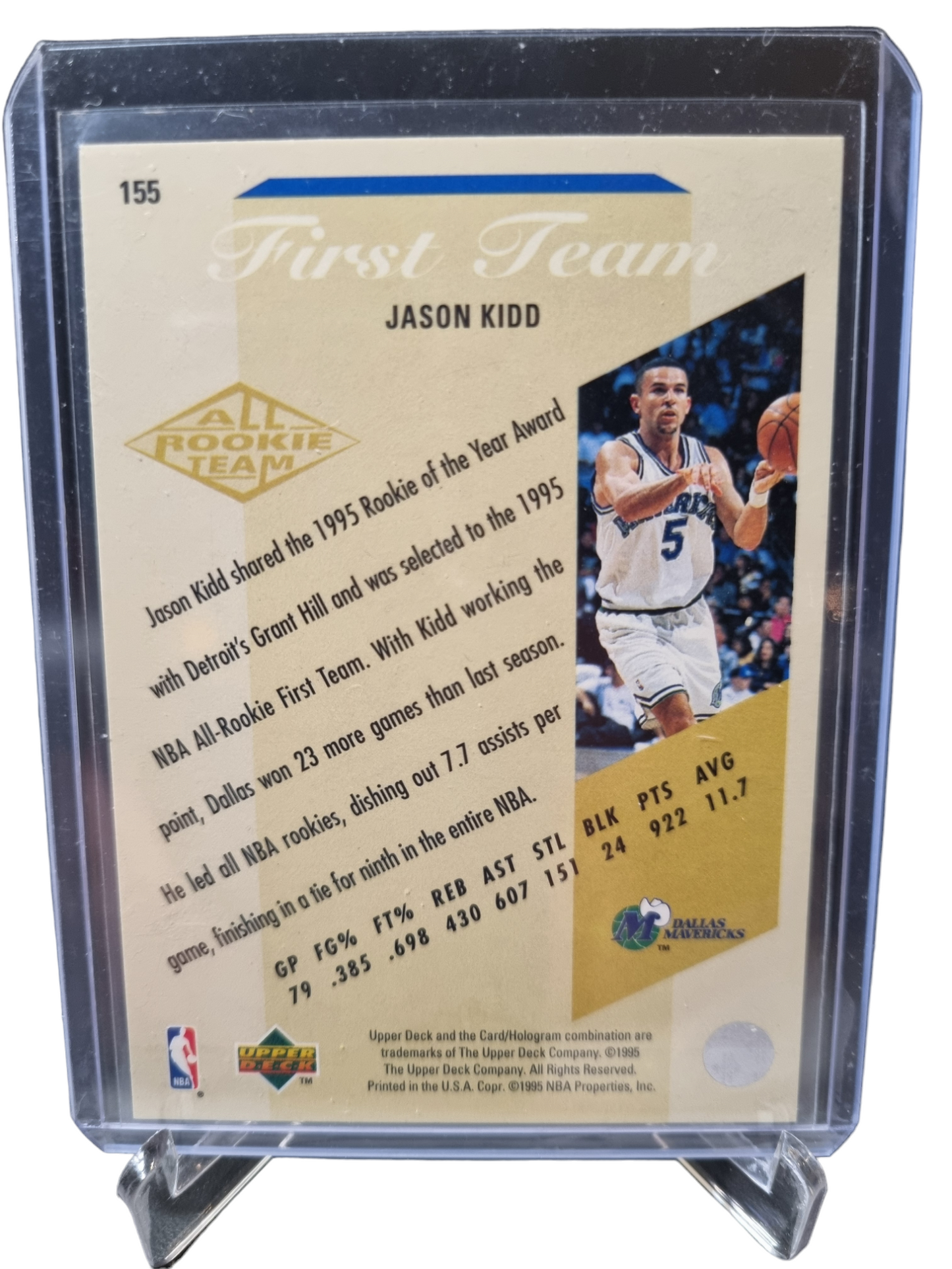 1995 Upper Deck #155 Jason Kidd All Rookie First Team Electric Court