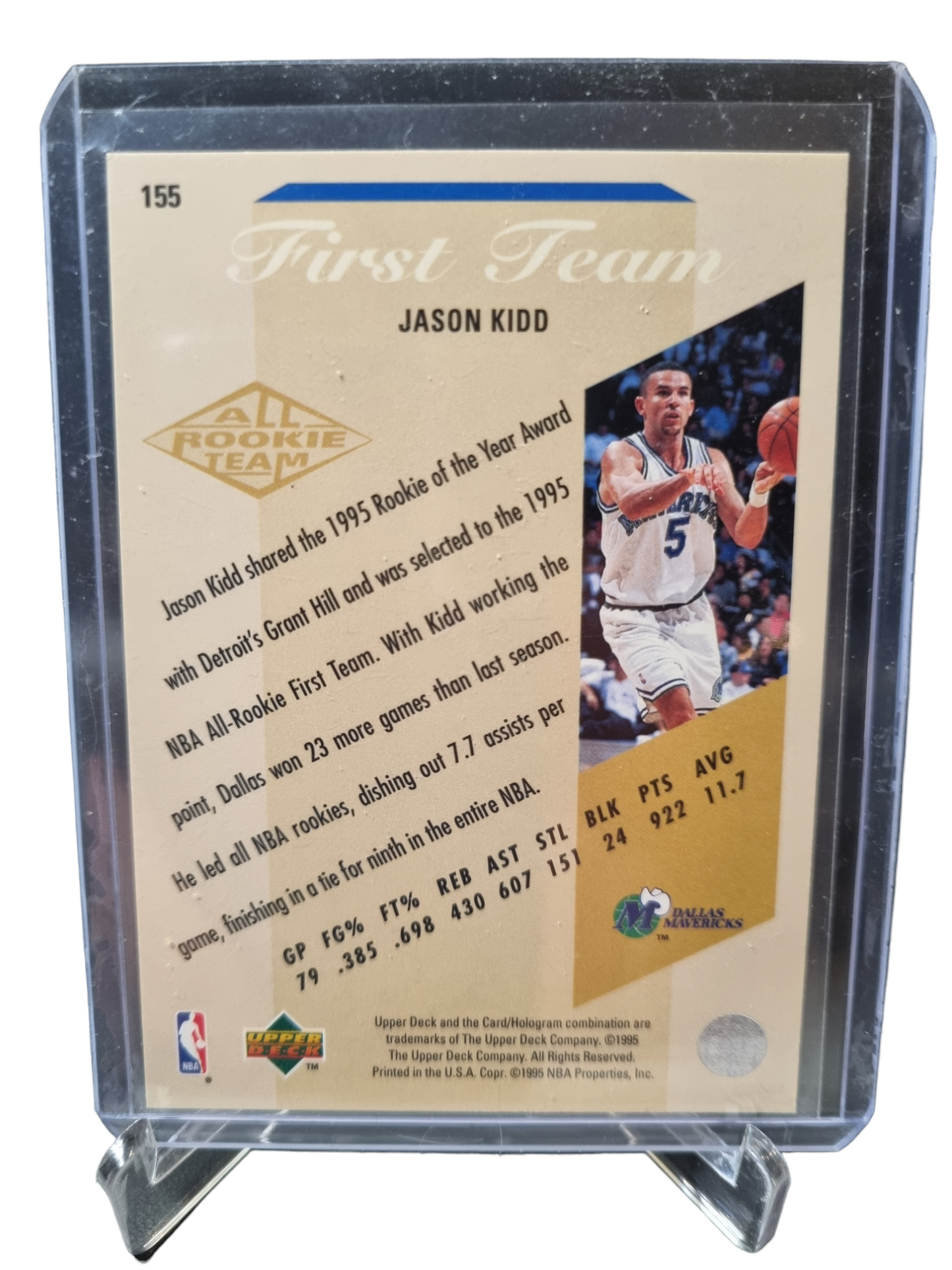 1995 Upper Deck #155 Jason Kidd All Rookie First Team