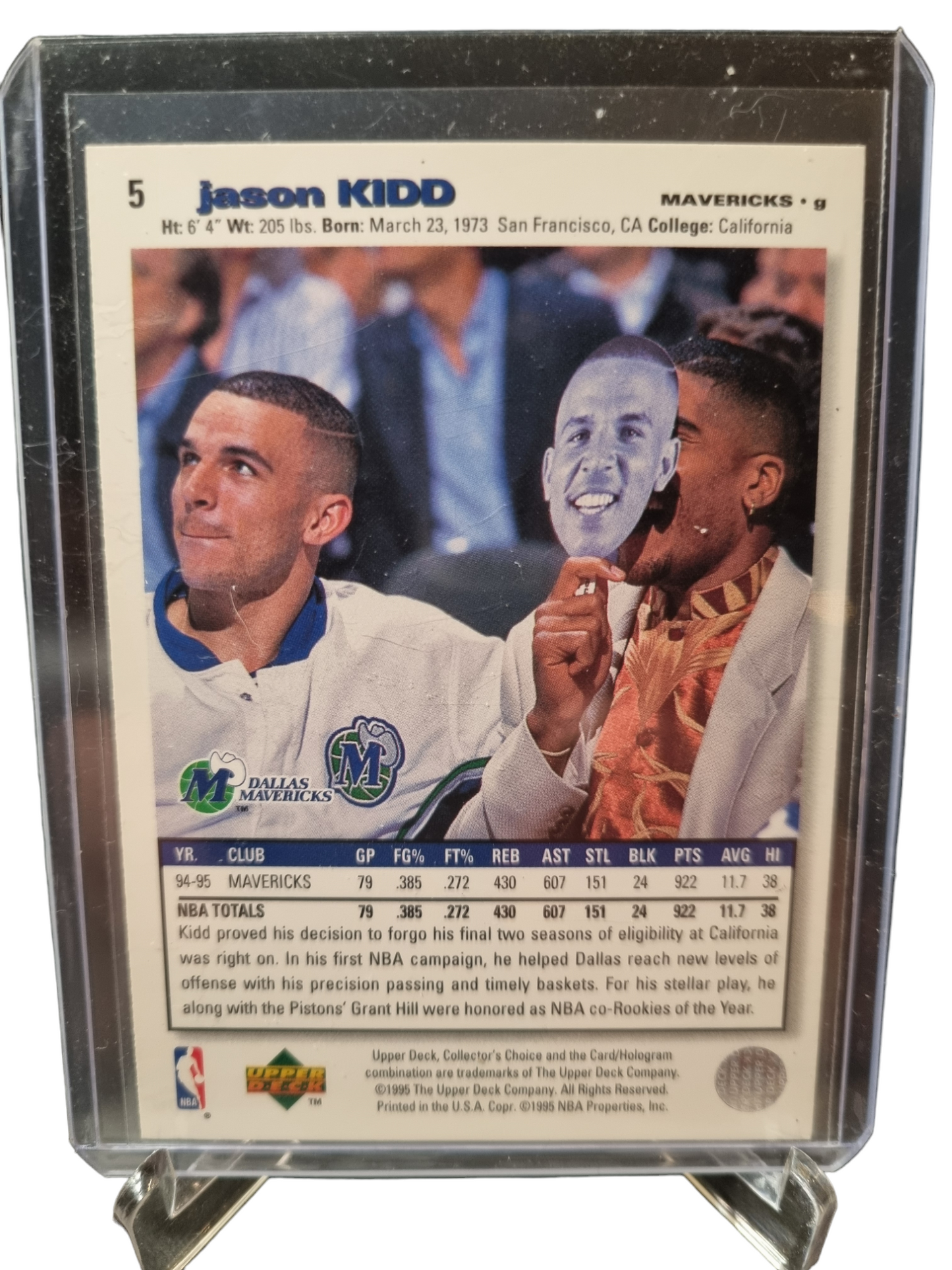 1995 Upper Deck #5 Jason Kidd Players Club