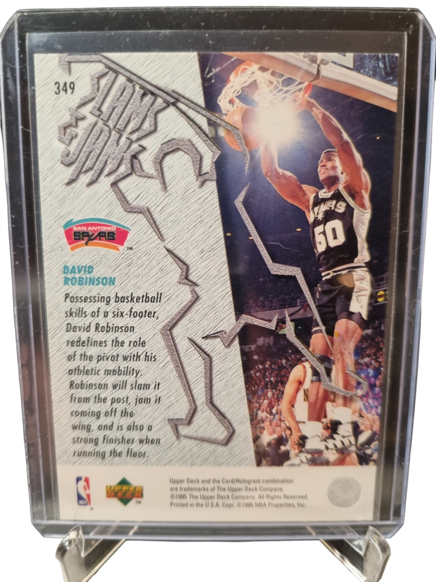 1995 Upper Deck #349 David Robinson Slams and Jams