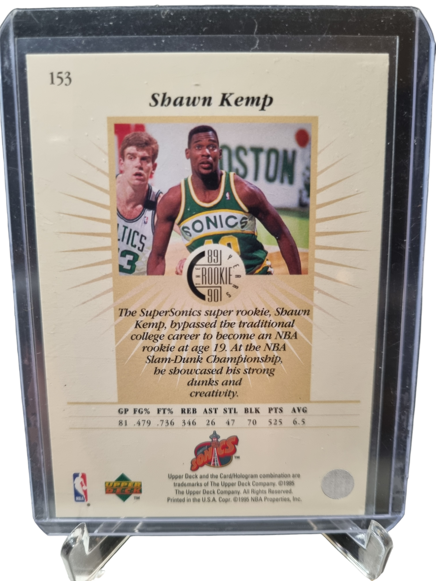 1995 Upper Deck #153 Shawn Kemp 1989/90 Rookie Years